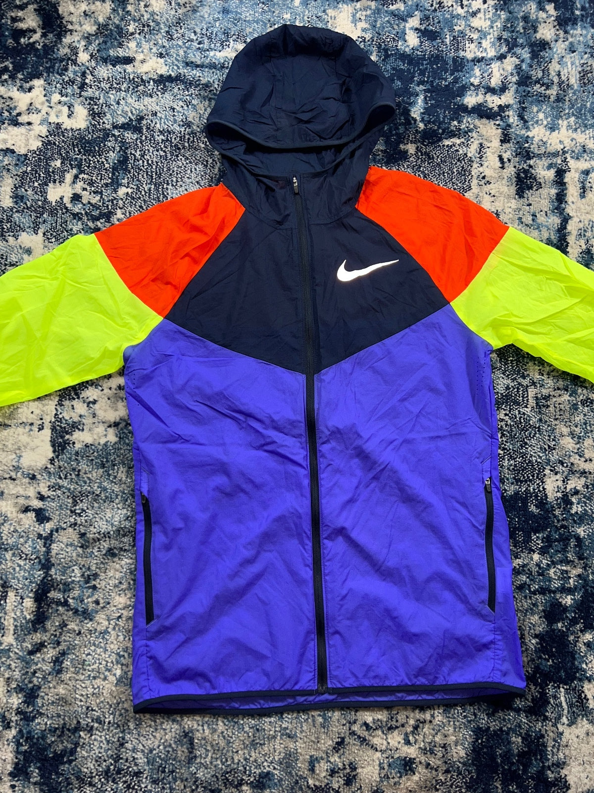 Nike Lightweight ‘Greedy’ Rare Windrunner Jacket – Blue / Red / Neon, Men's Small in Blue / Red / Neon, men's Small –…