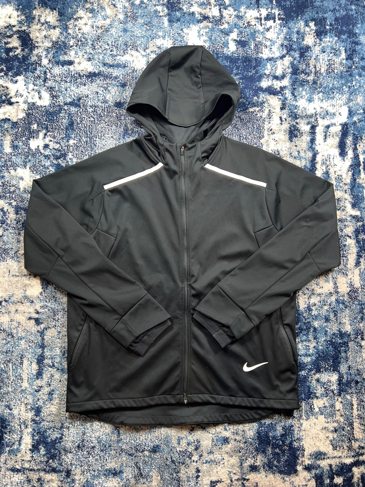Nike Shield Running Jacket Black Reflective Large Men's