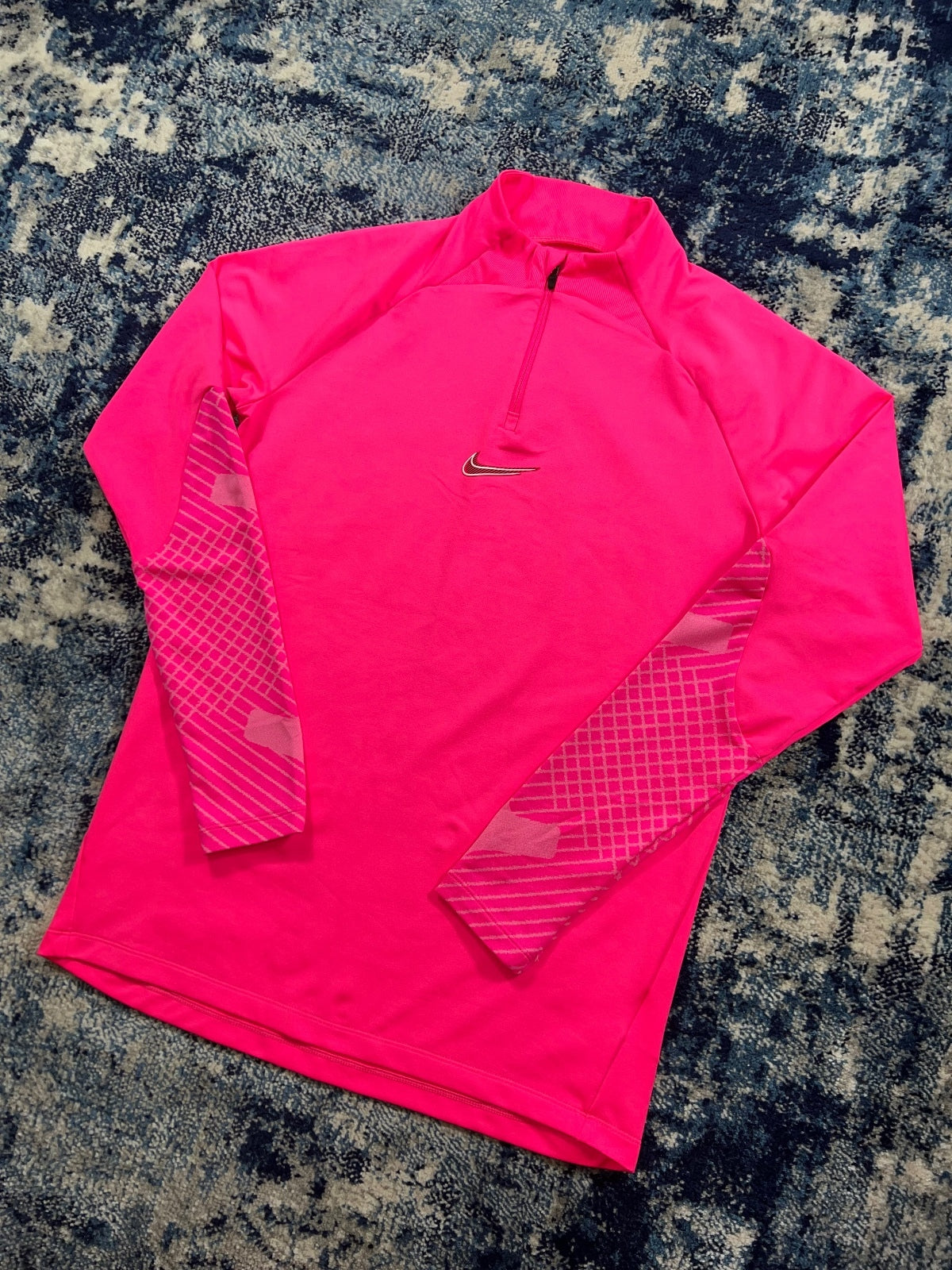 Nike Strike Academy Dri Fit 1/4 Zip Drill Top – Hot Pink, Men's Medium in Hot Pink, men's Medium – alternate view