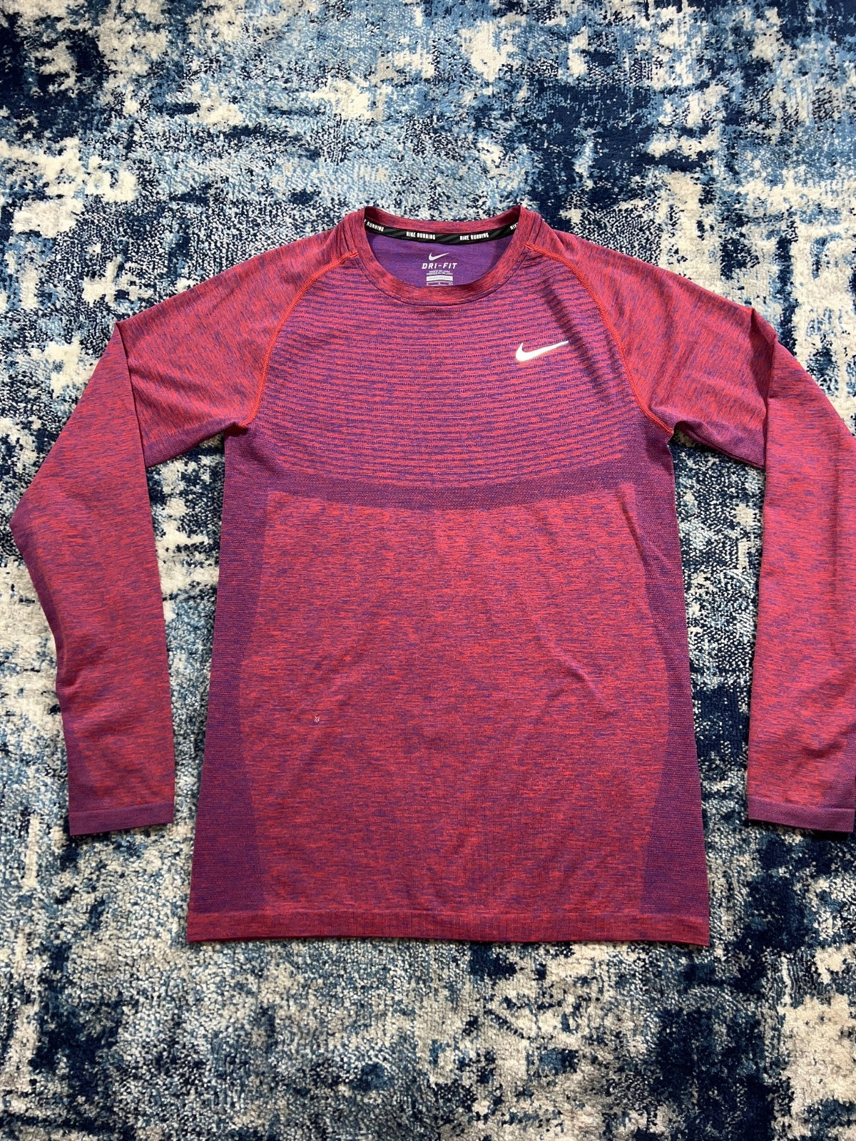 Nike Tech Knit Ultra Long Sleeved T Shirt – Red, Men's Small in Red, men's Small – alternate view