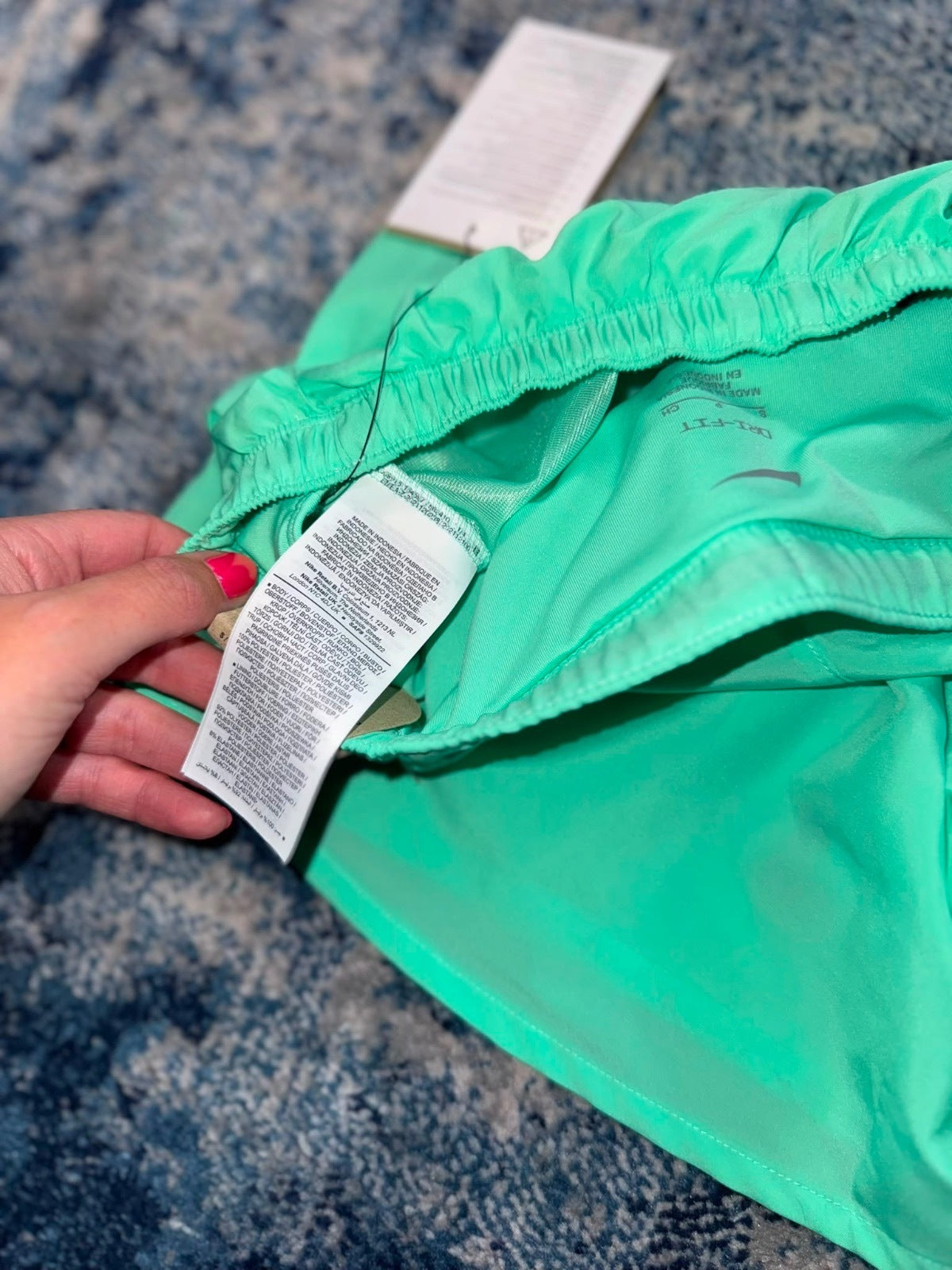Nike Flash Running Division Challenger Shorts – Mint, Men's Small in Mint, men's Small – detail view