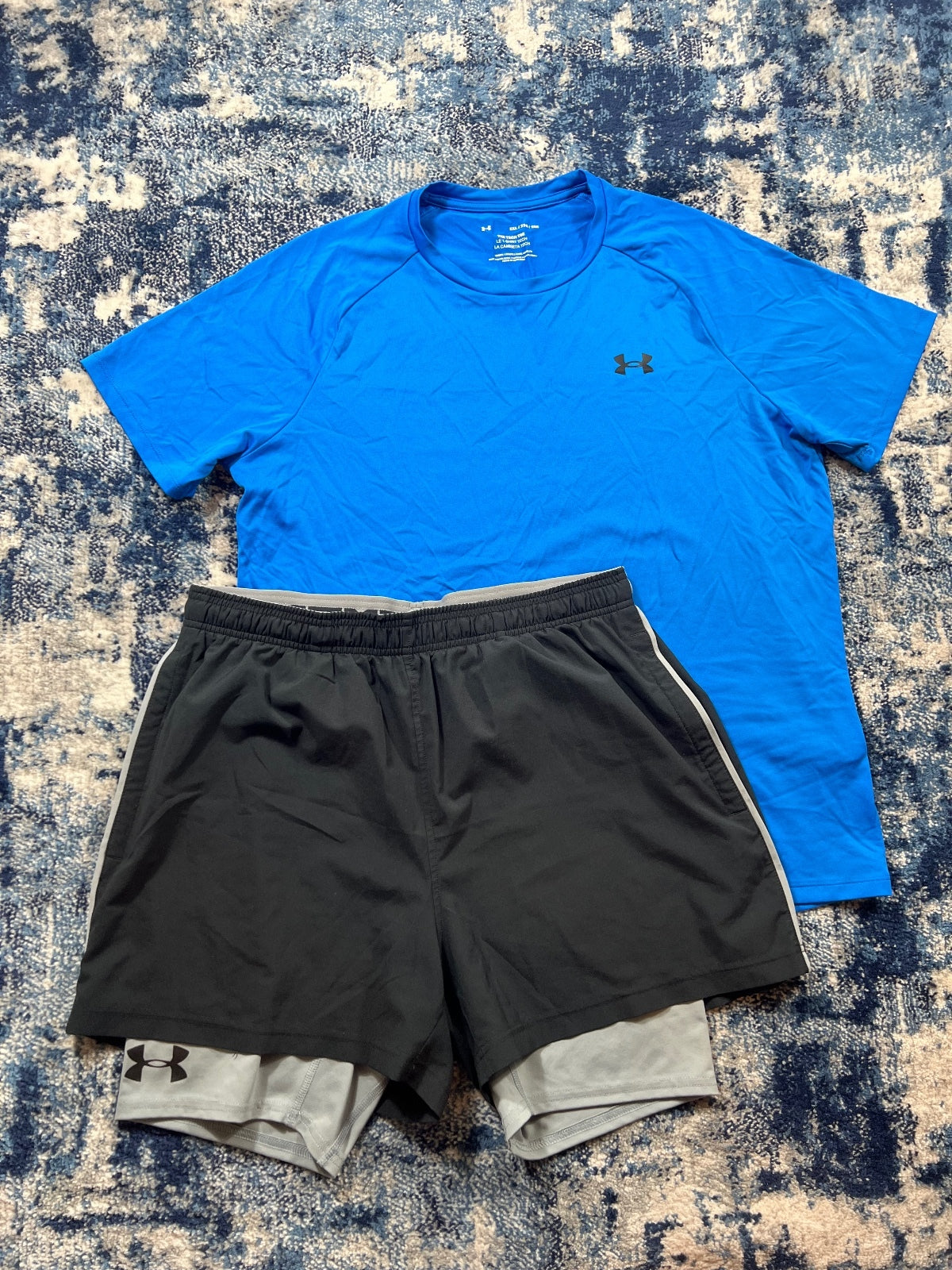 Under Armour T Shirt and Shorts Set – Black, Men's XL in Black, men's XL – alternate view
