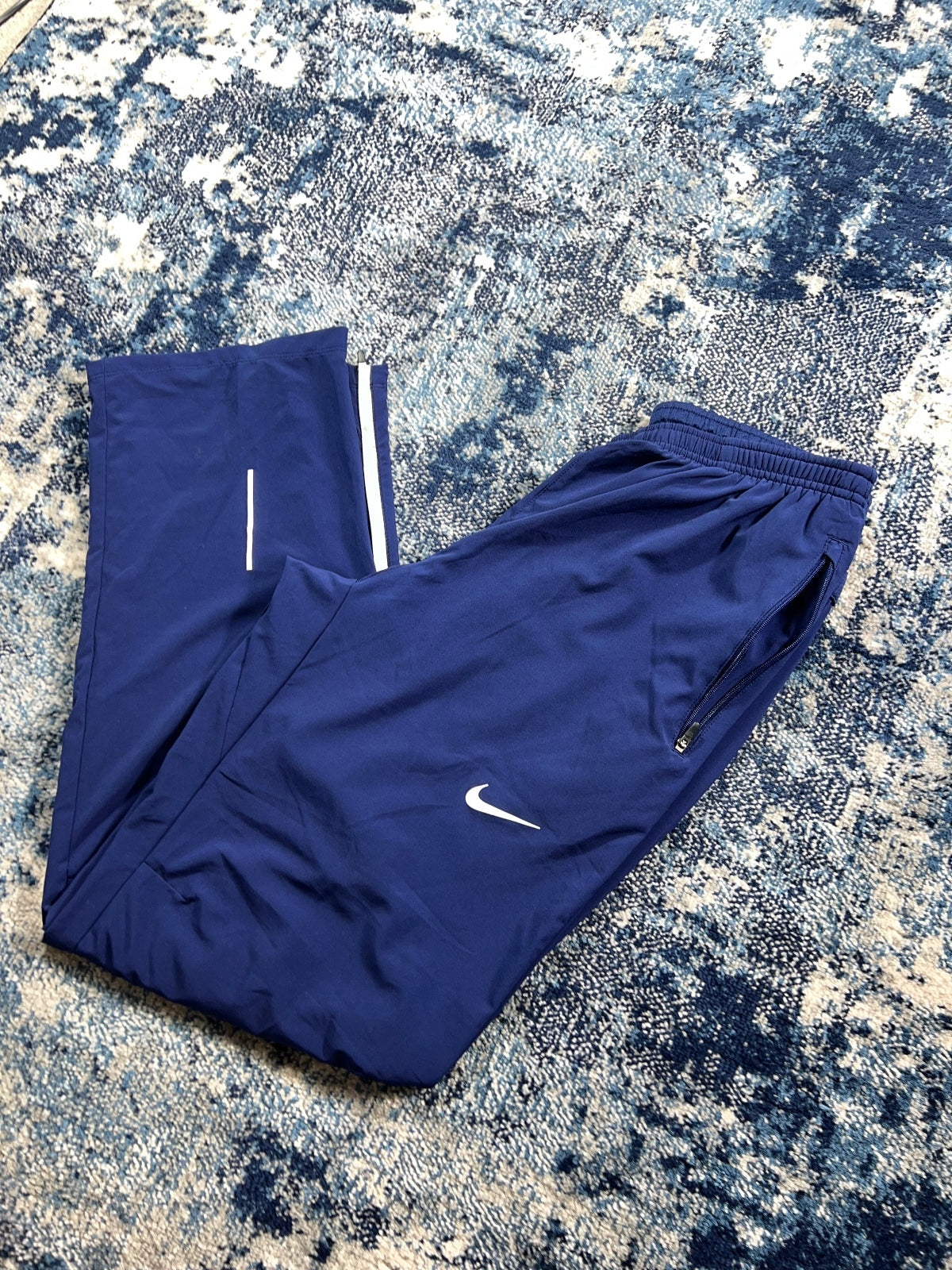 Nike Dri Fit Tracksuit Bottoms – Navy Blue / Red, Men's Medium in Navy Blue / Red, men's Medium – alternate view