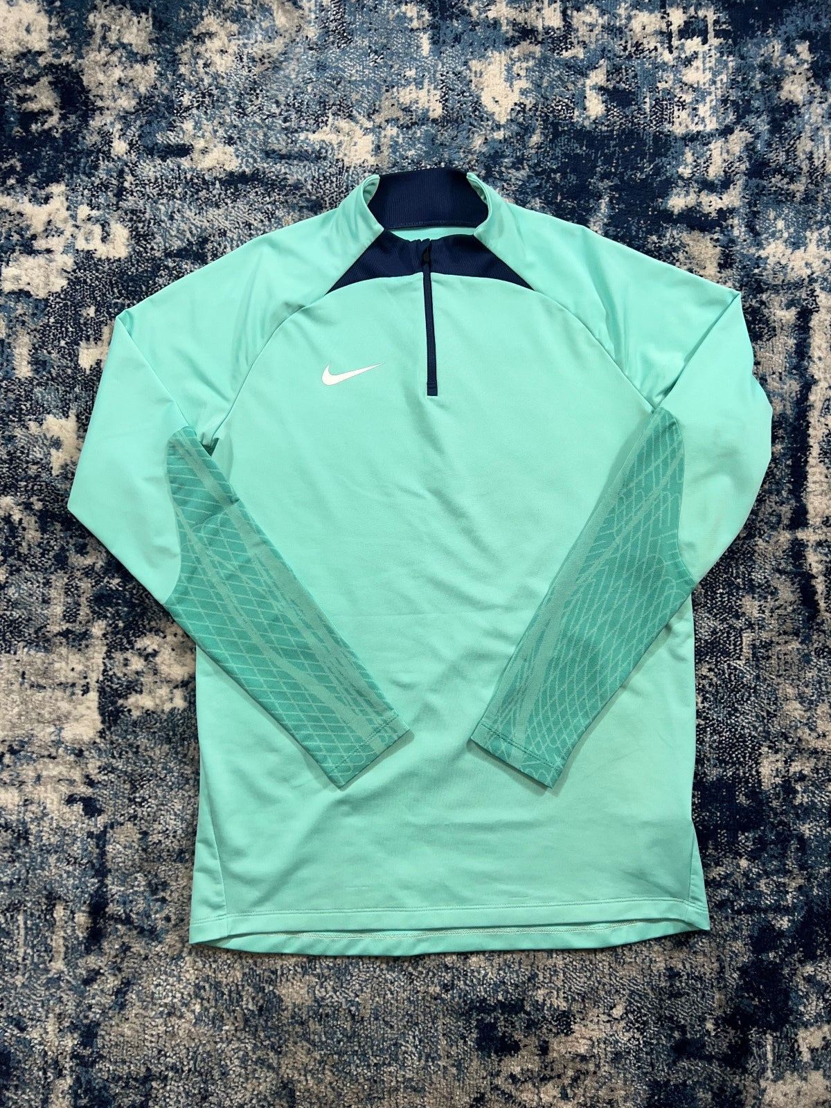 Nike Strike Academy Dri Fit 1/4 Zip Drill Top – Mint Green / Navy Blue, Men's Medium in Mint Green / Navy Blue, men's…