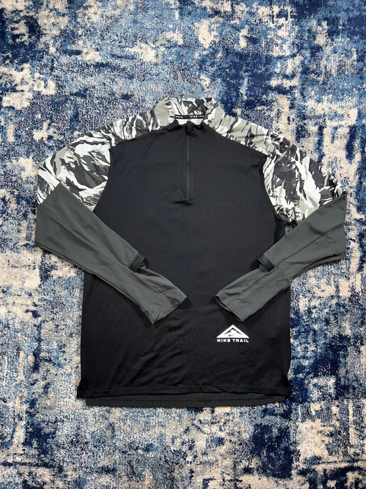 Nike Trail Rare 1/4 Zip – Black, Men's Medium in Black, men's Medium – front view