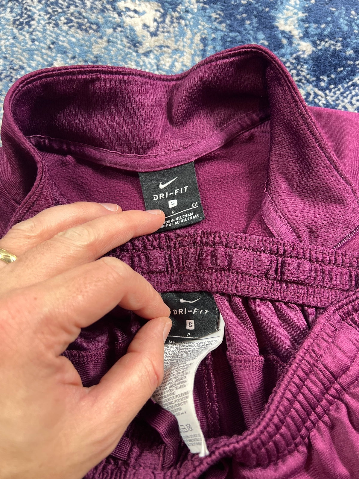 Nike Strike Academy Dri Fit Tracksuit Set – Burgundy, Men's Small in Burgundy, men's Small – detail view