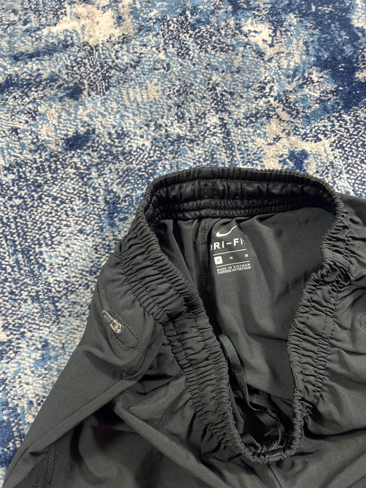 Nike Dri Fit Tracksuit Bottoms – Black, Men's Medium in Black, men's Medium – detail view
