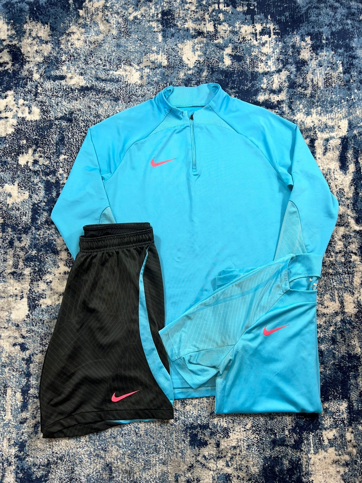 Nike Strike Academy Dri Fit 3 Piece Tracksuit Set – Blue, Men's Medium in Blue, men's Medium – front view