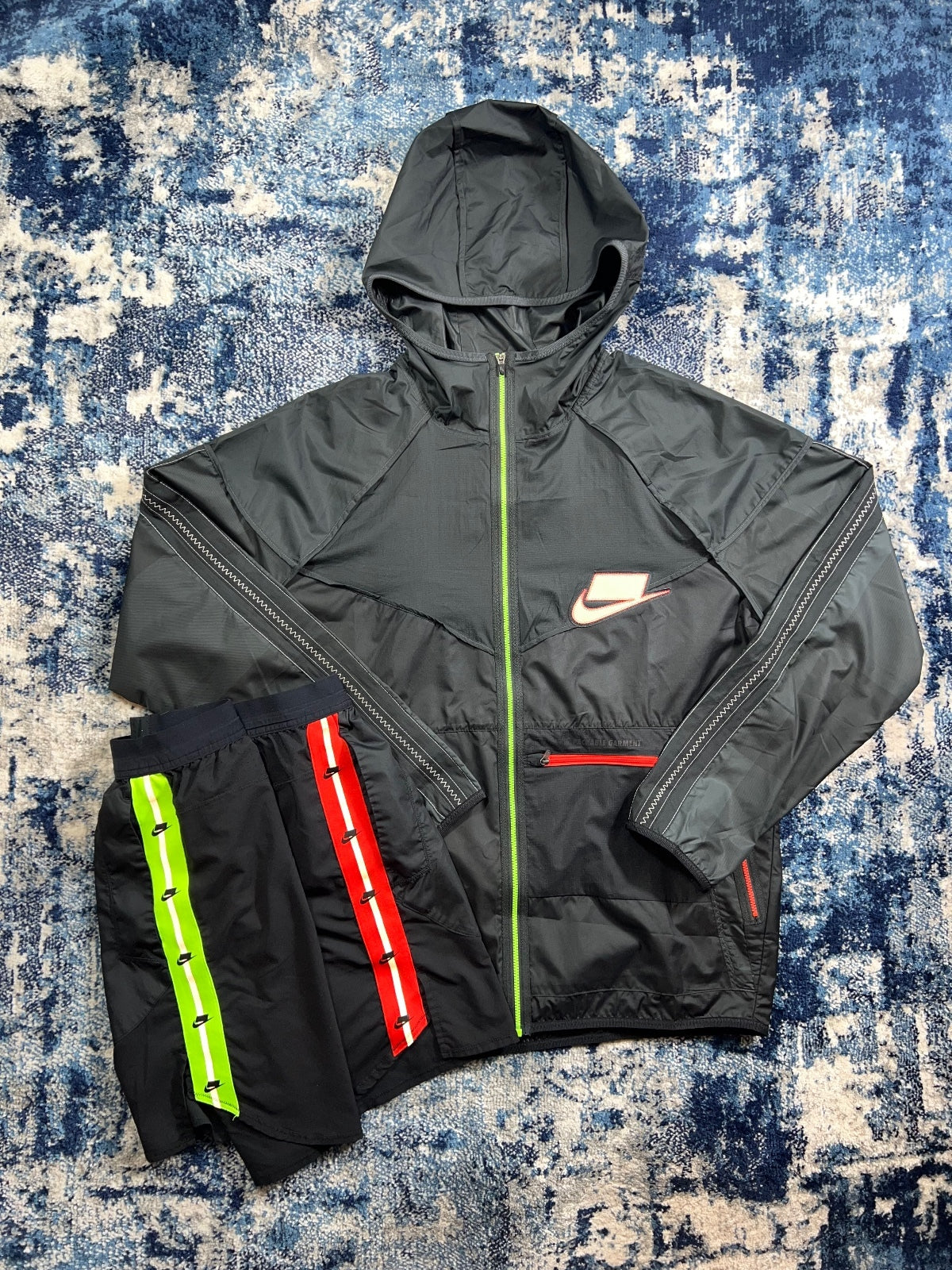 Nike Wildrun Meekz Windrunner / Flex Stride Shorts Tracksuit Set – Multi, Men's Large in Multi, men's Large – front view