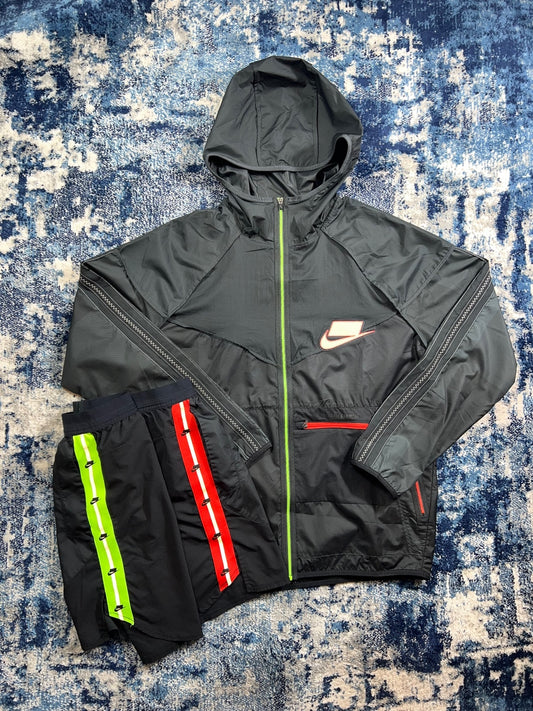 Nike Wildrun Meekz Windrunner / Flex Stride Shorts Tracksuit Set – Multi, Men's Large in Multi, men's Large – front view