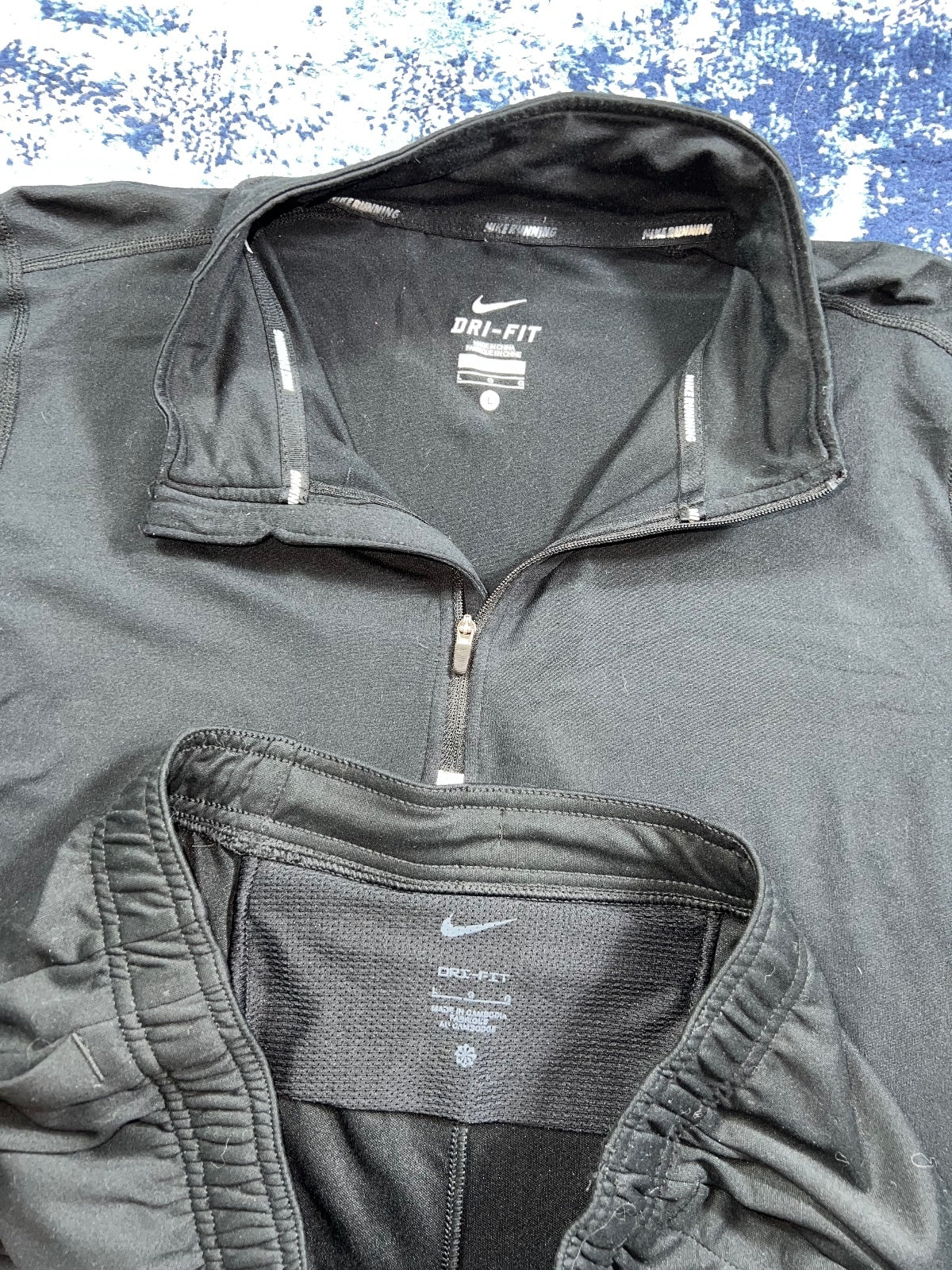 Nike Element 1/4-zip and Dri-FIT bottoms men's black running set, size Medium – view 5