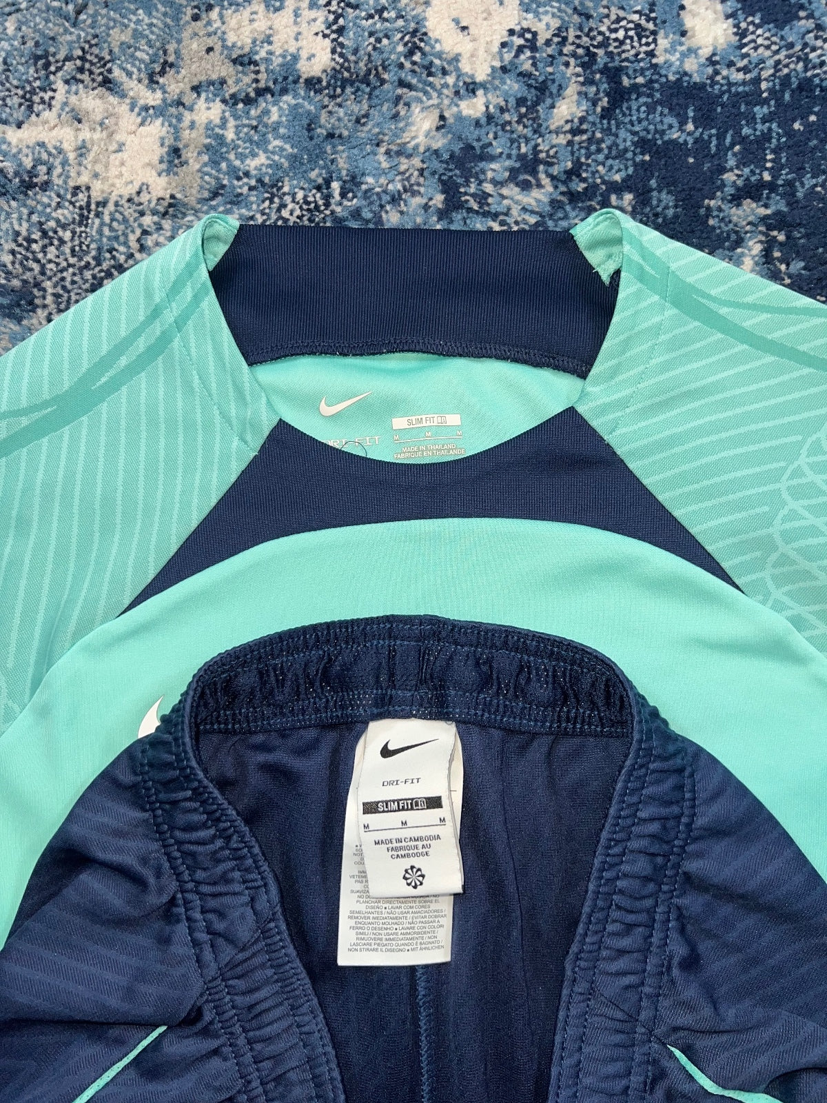 Nike Strike Academy T Shirt and Shorts Set – Mint, Men's Medium in Mint, men's Medium – detail view