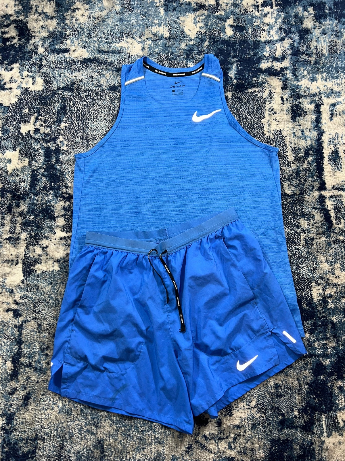 Nike Miler Running Vest / Flex Stride Shorts Running Gym Set – Blue, Men's Medium in Blue, men's Medium – alternate view