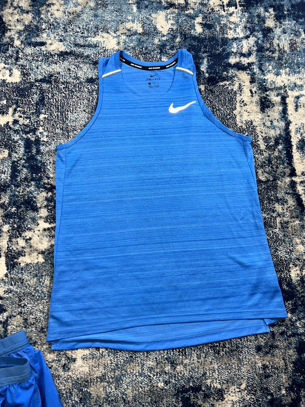 Nike Miler Running Vest / Flex Stride Shorts Running Gym Set – Blue, Men's Medium in Blue, men's Medium – detail view