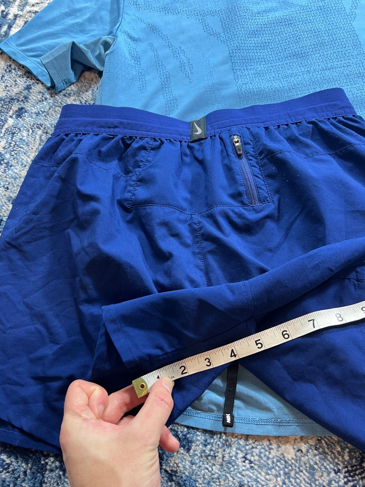 Nike Trail T Shirt / Flex Stride Shorts Bundle – Blue, Men's Medium in Blue, men's Medium – detail view