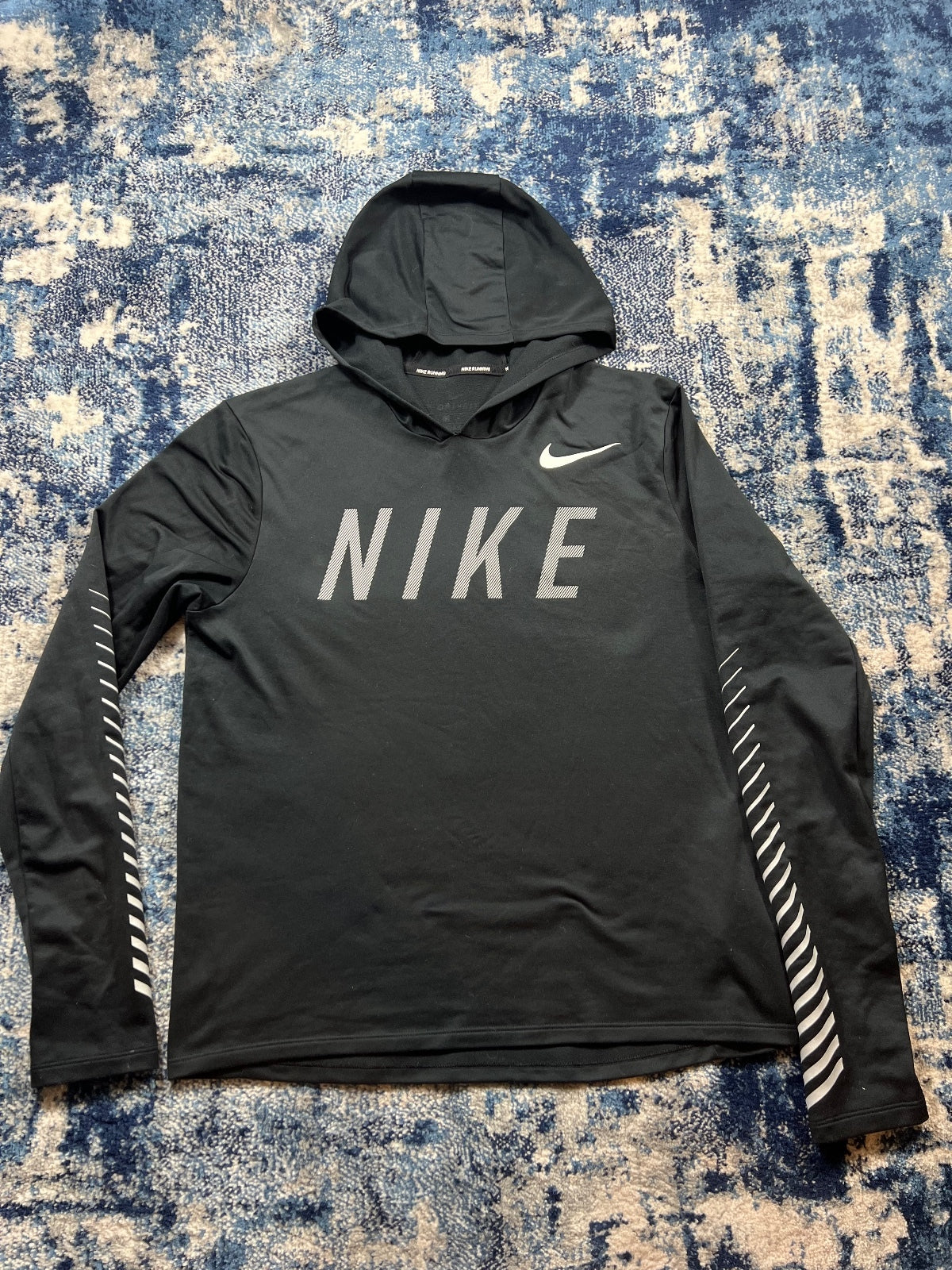 Nike Running Division 2 in 1 Jumper – Black, Women's Small in Black, men's Small – detail view