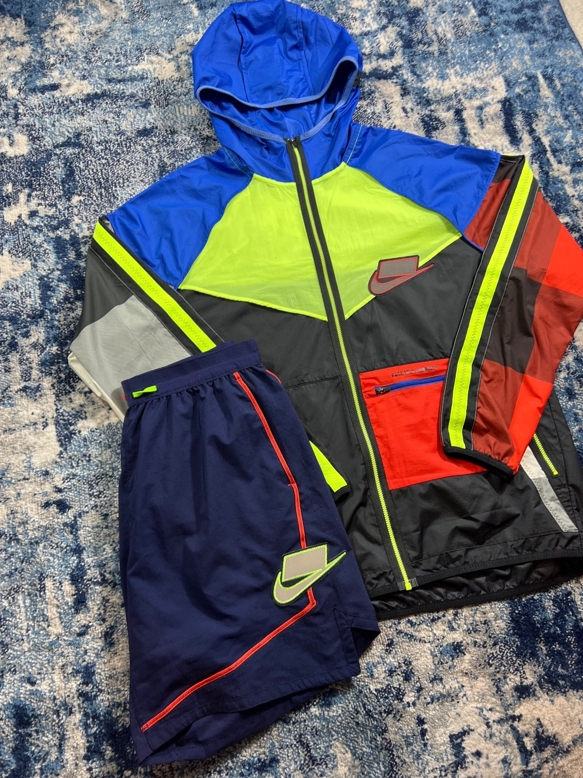 Nike Wildrun Meekz Windrunner Jacket / Flex Stride Shorts Tracksuit Set – Multi, Men's Medium in Multi, men's Medium –…