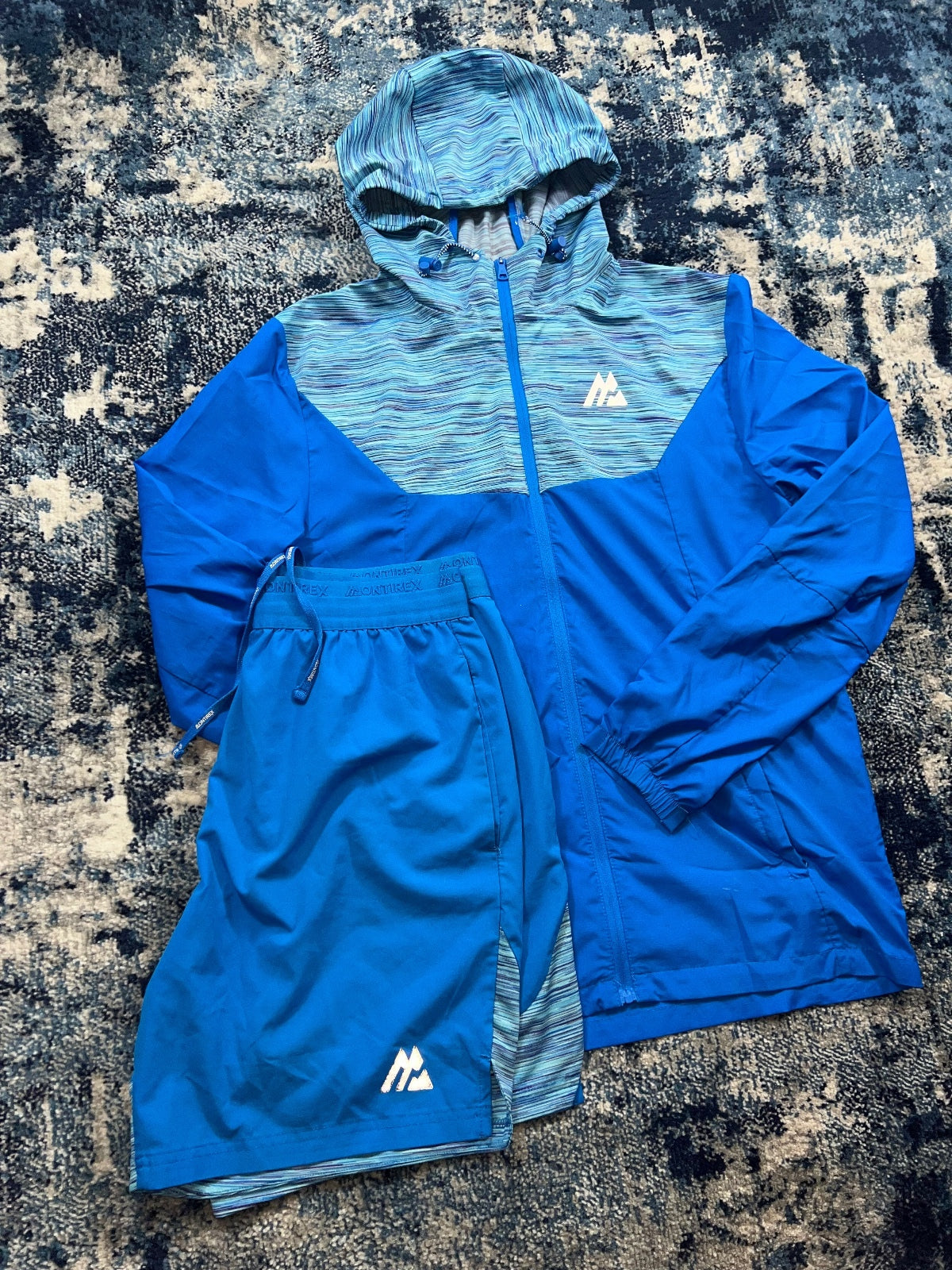 Montirex Windrunner Jacket and Shorts Set – Blue, Men's Extra Small in Blue, men's Extra Small – detail view