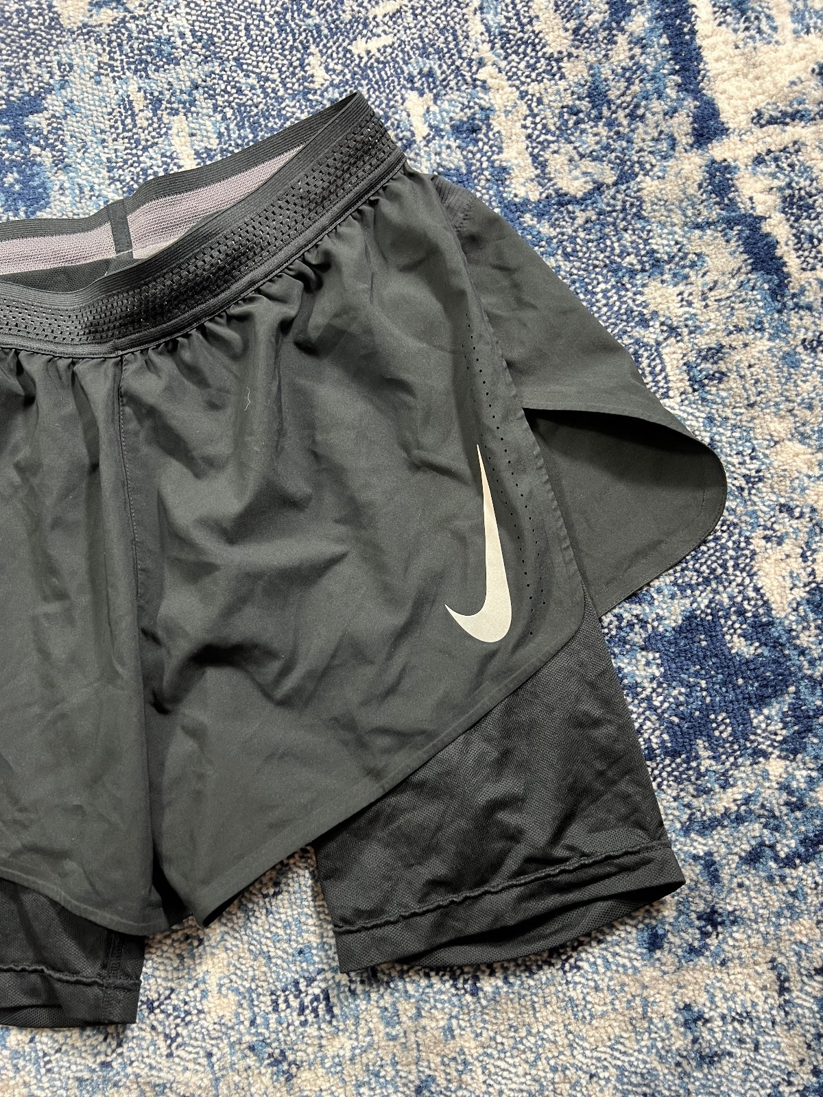 Nike Aeroswift 2 in 1 Running Racing Shorts – Black, Men's Small in Black, men's Small – detail view