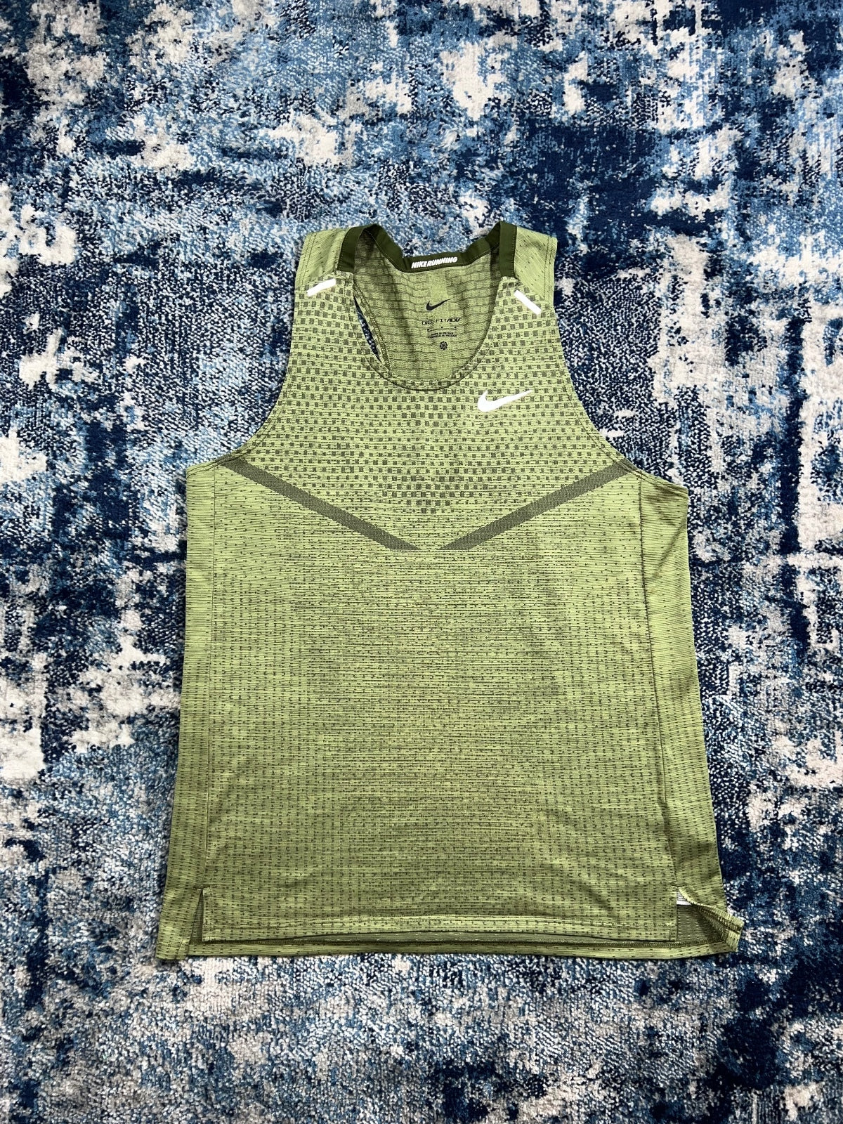 Nike Running Tech Knit ADV Vest Tank – Khaki, Men's Medium in Khaki, men's Medium – front view
