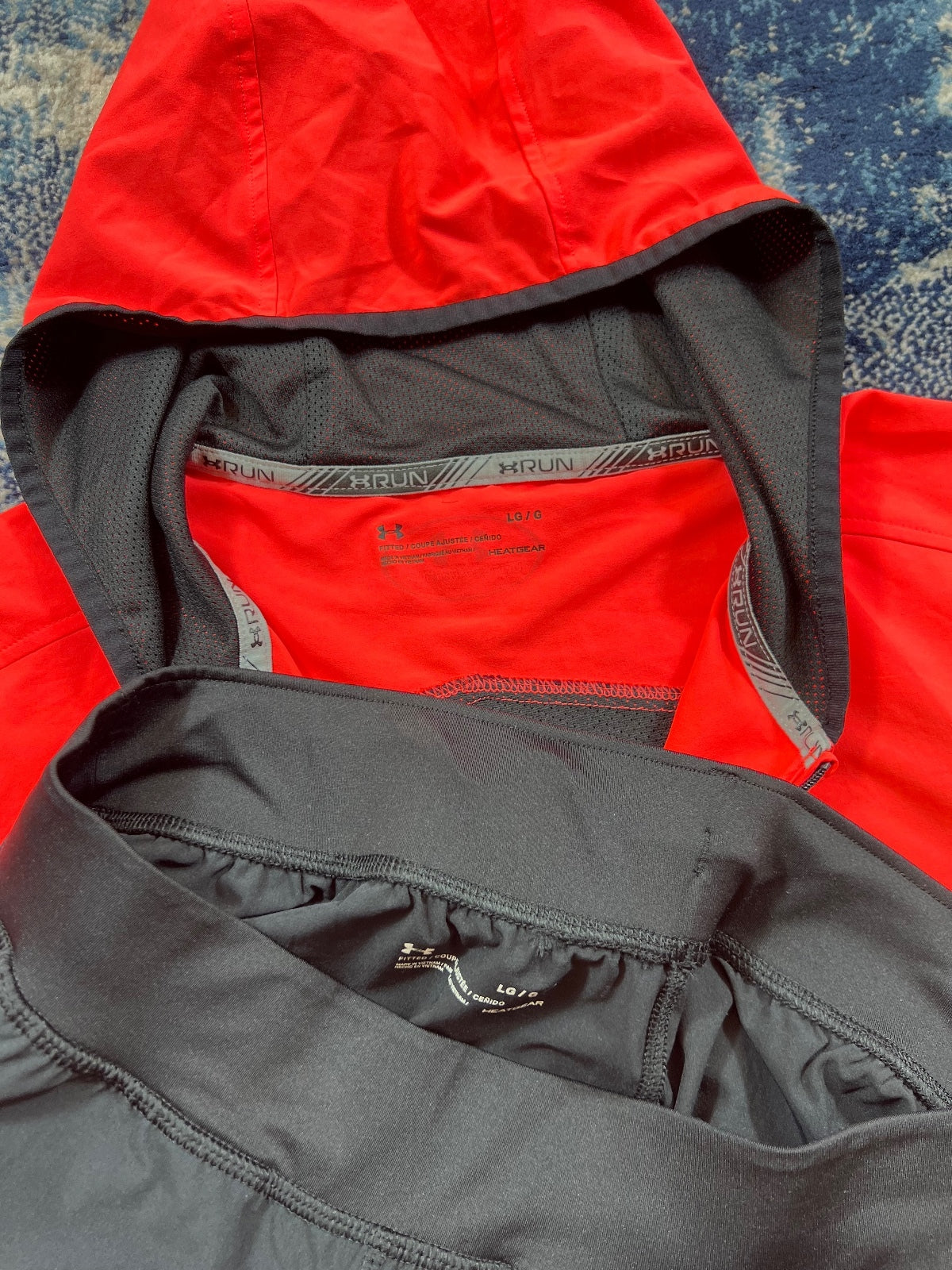 Under Armour XRun HeatGear Fitted Tracksuit – Black, Men's Medium in Black, men's Medium – detail view