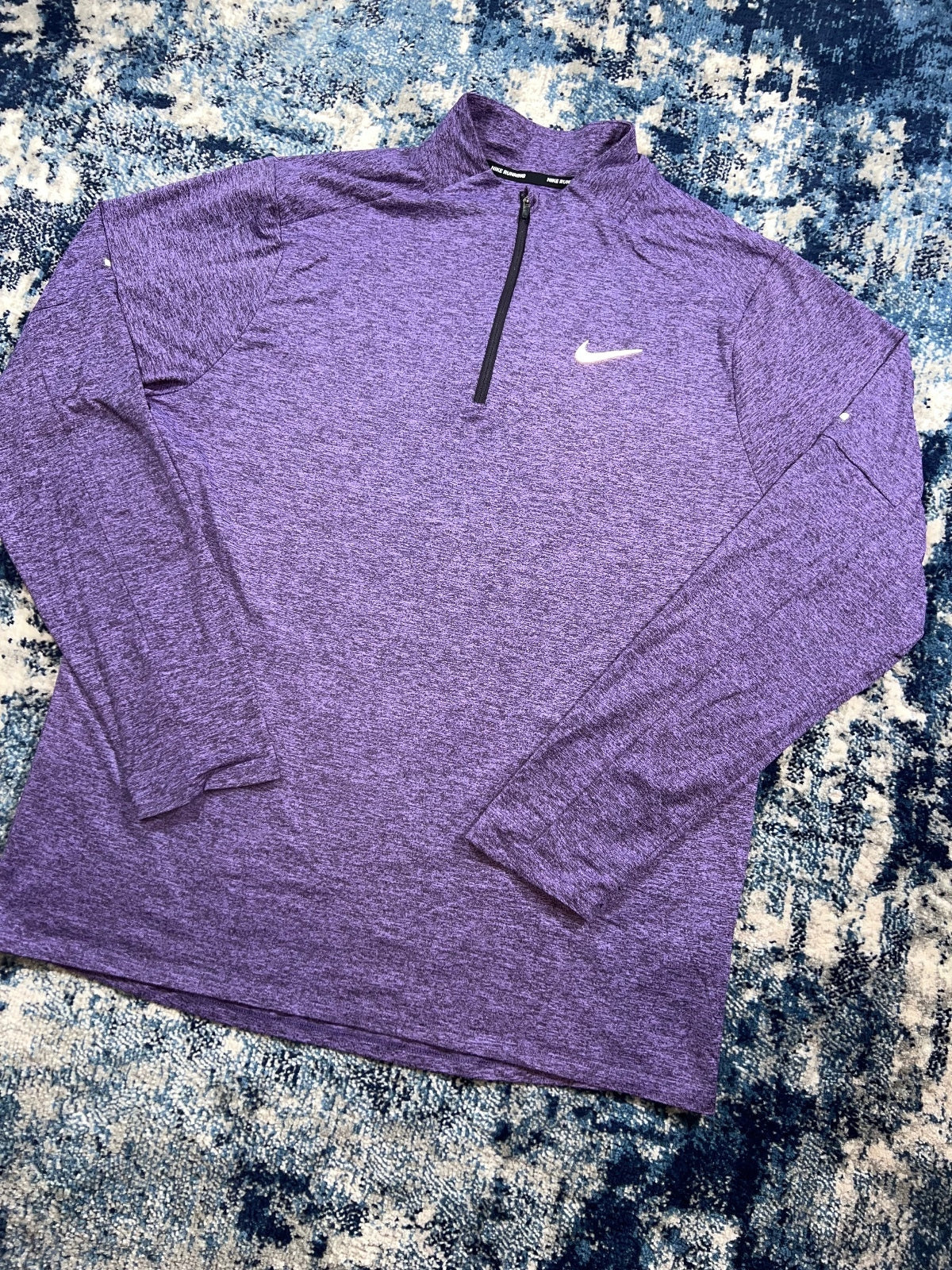 Nike Running Element 1/4 Zip – Purple, Men's Large in Purple, men's Large – detail view