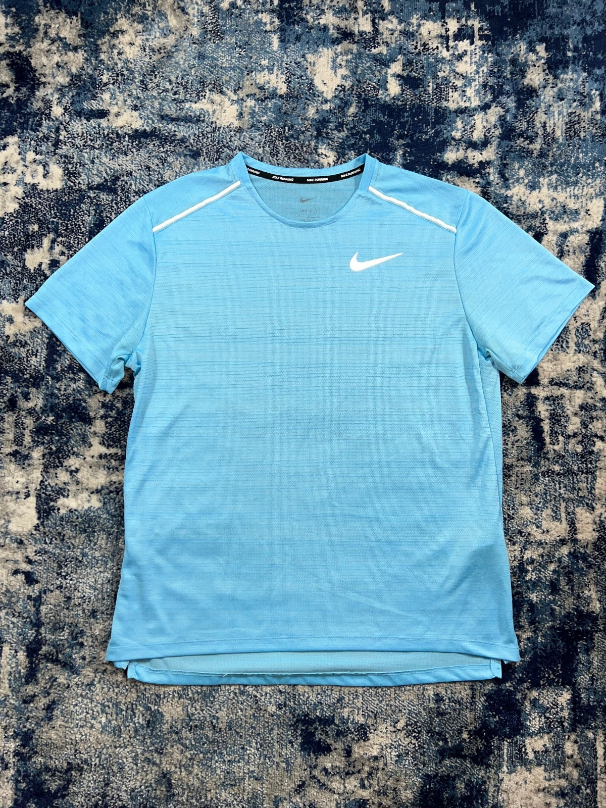 Nike Miler Dri Fit T Shirt – LightBlue, Men's Large in LightBlue, men's Large – front view