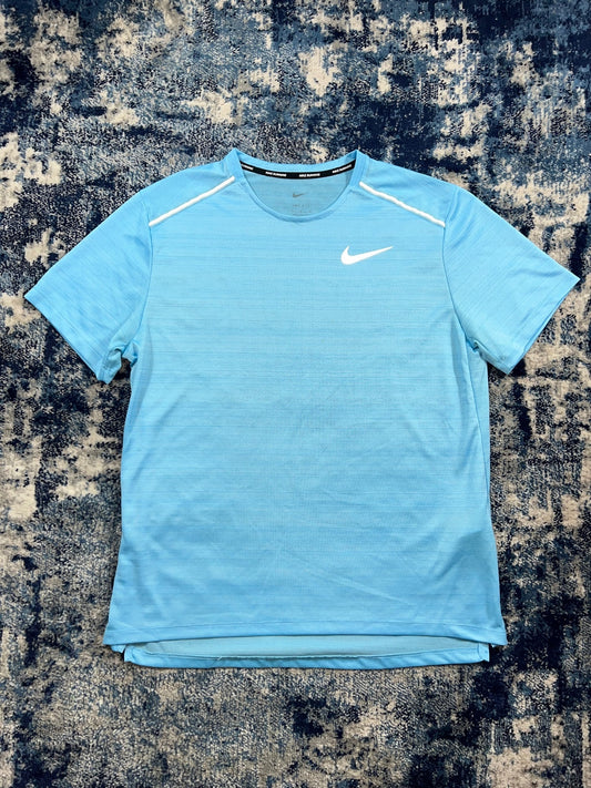 Nike Miler Dri Fit T Shirt – LightBlue, Men's Large in LightBlue, men's Large – front view