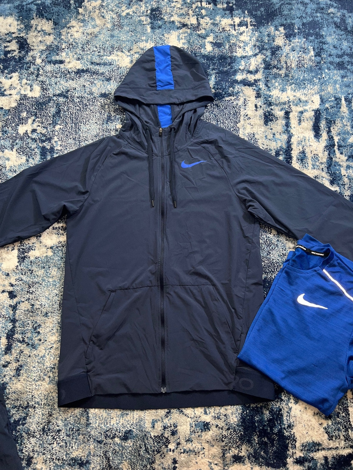 Nike Pro Vent Max Miler three-piece men's blue running set, size Small – view 3