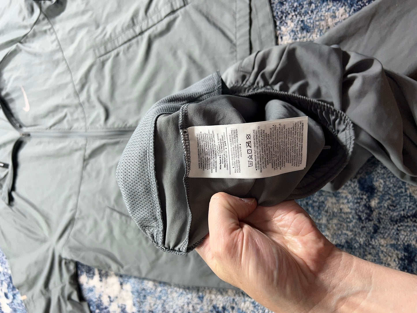 Nike Repel Miler Windrunner men's smoke grey running set, size Small – view 6