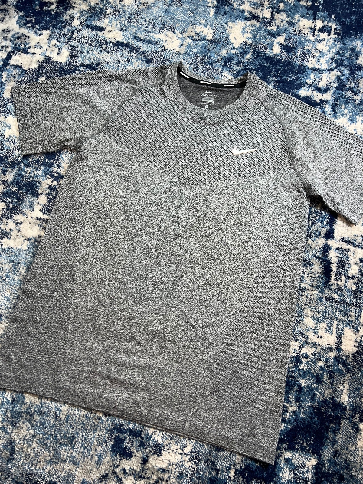 Nike Tech Knit Dri Fit Running T-Shirt – Gray, Men's XL in Gray, men's XL – detail view