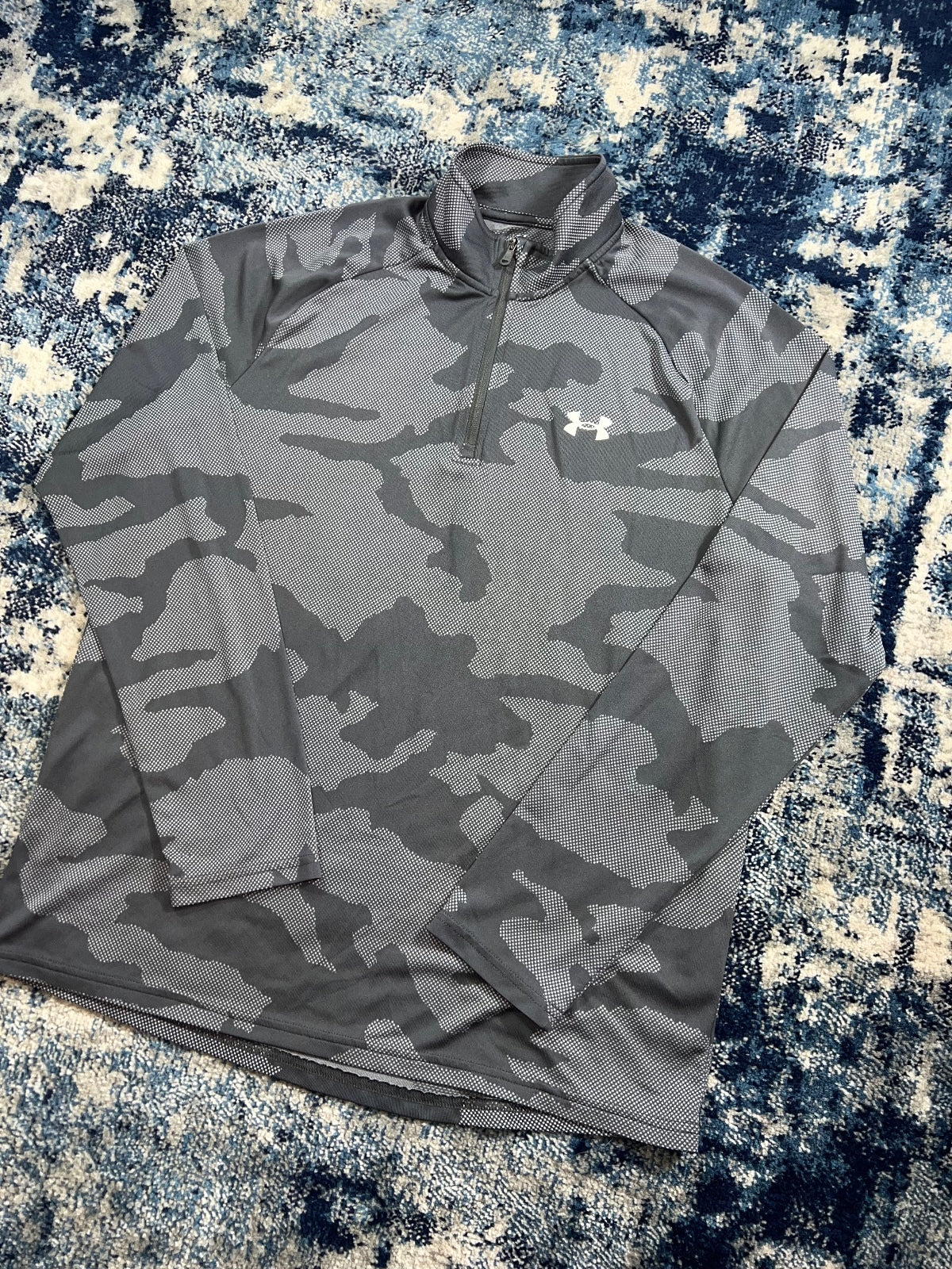 Under Armour Camo Jacquard Vanish 1/4 Zip – Gray, Men's Large in Gray, men's Large – alternate view