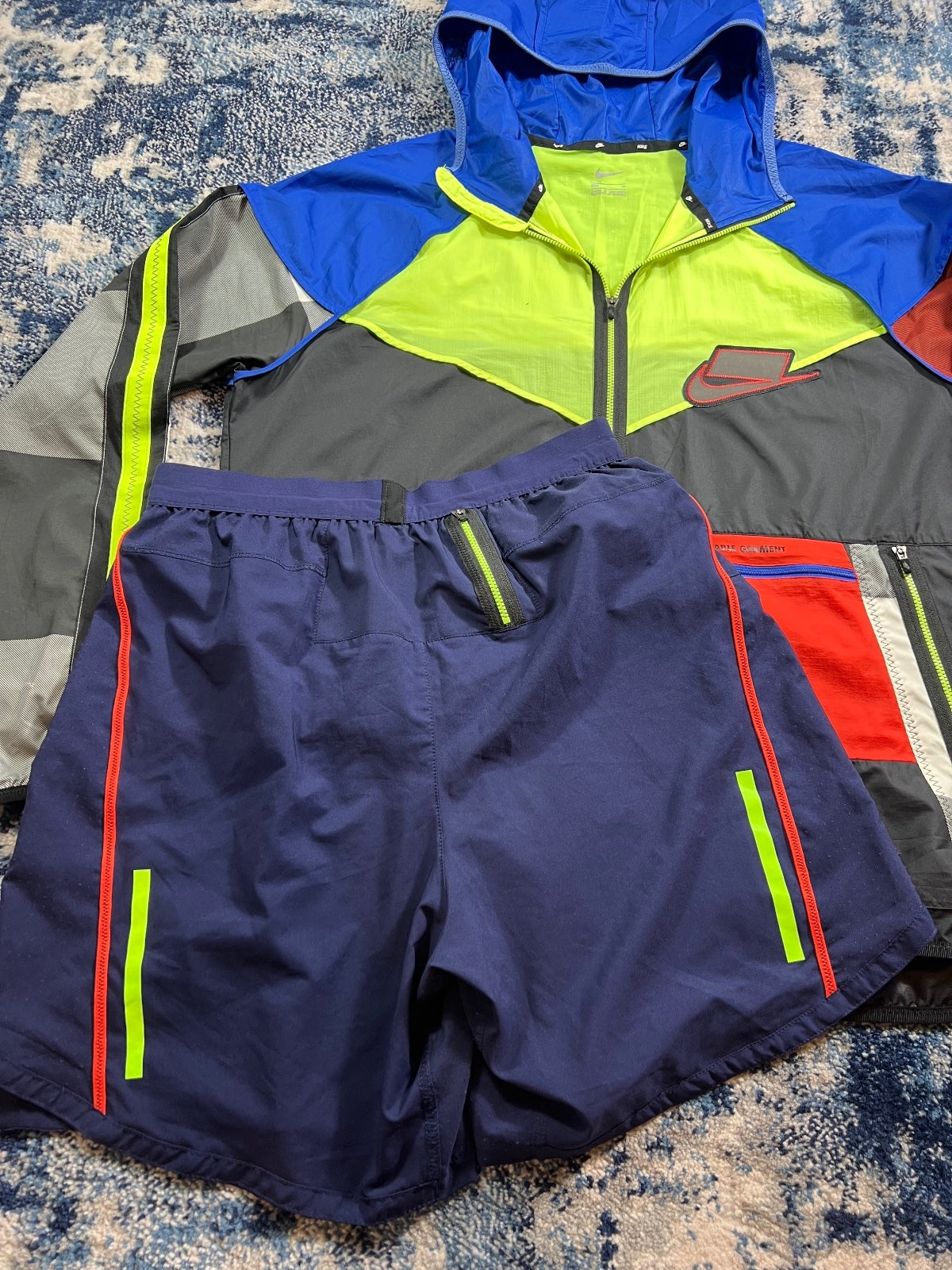 Nike Wildrun Meekz Windrunner Jacket / Flex Stride Shorts Tracksuit Set – Multi, Men's Medium in Multi, men's Medium –…