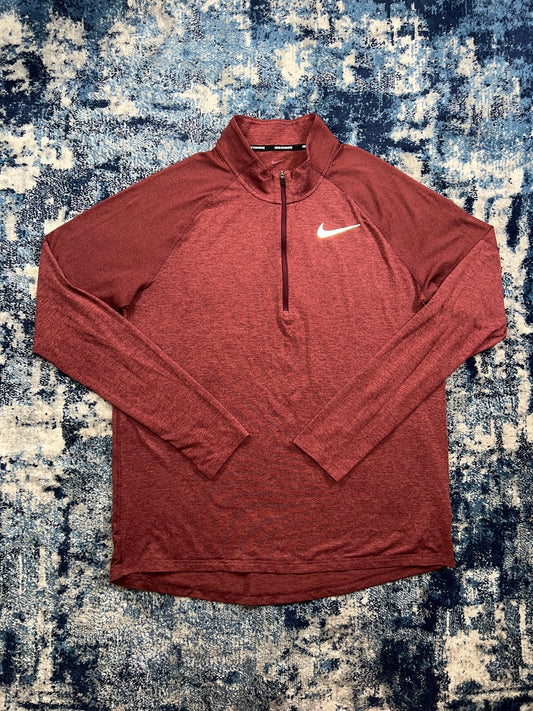 Nike Running Element 1/4 Zip – Burgundy, Men's Large in Burgundy, men's Large – front view