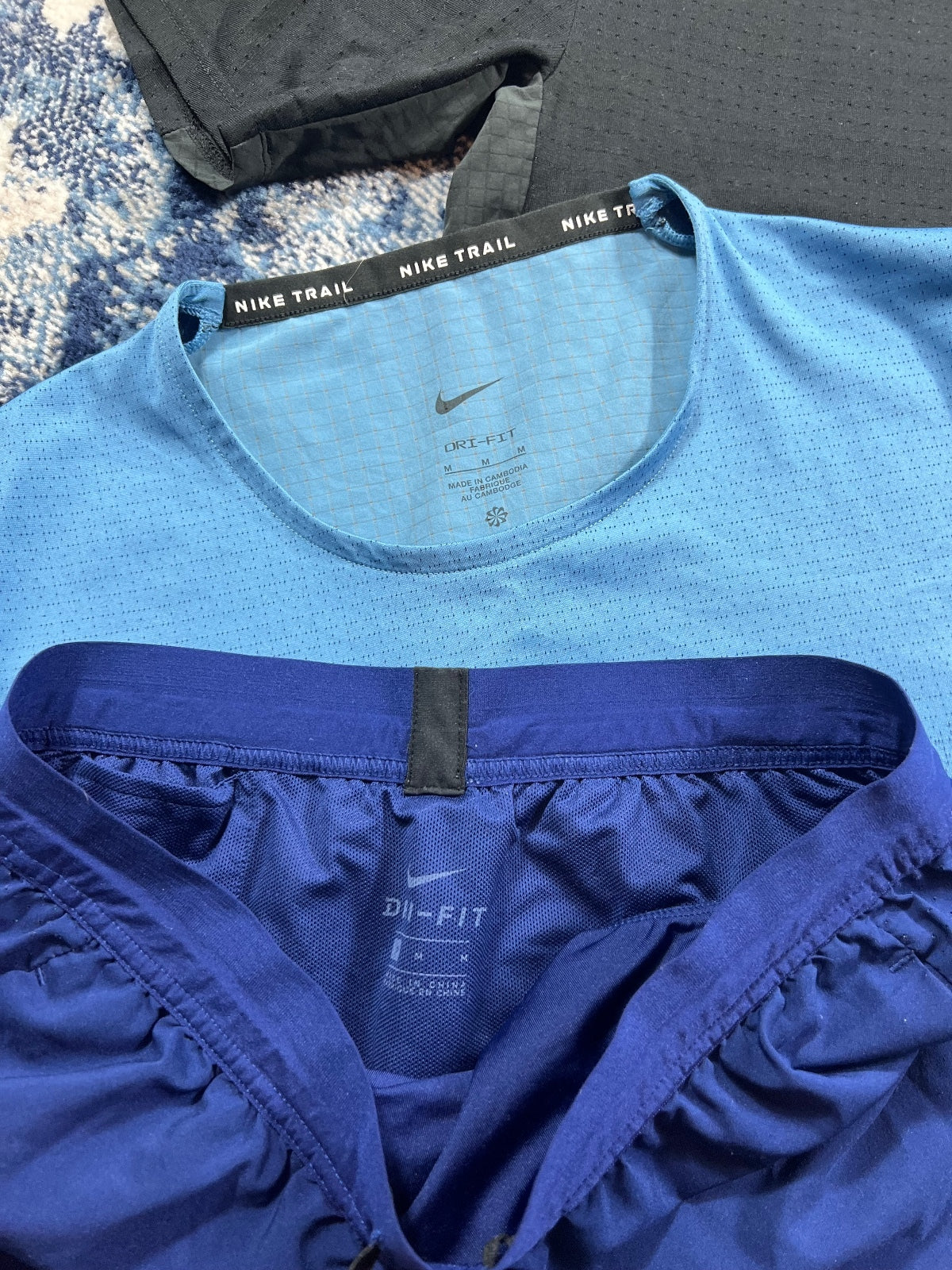 Nike Trail T Shirt / Flex Stride Shorts Bundle – Blue, Men's Medium in Blue, men's Medium – detail view