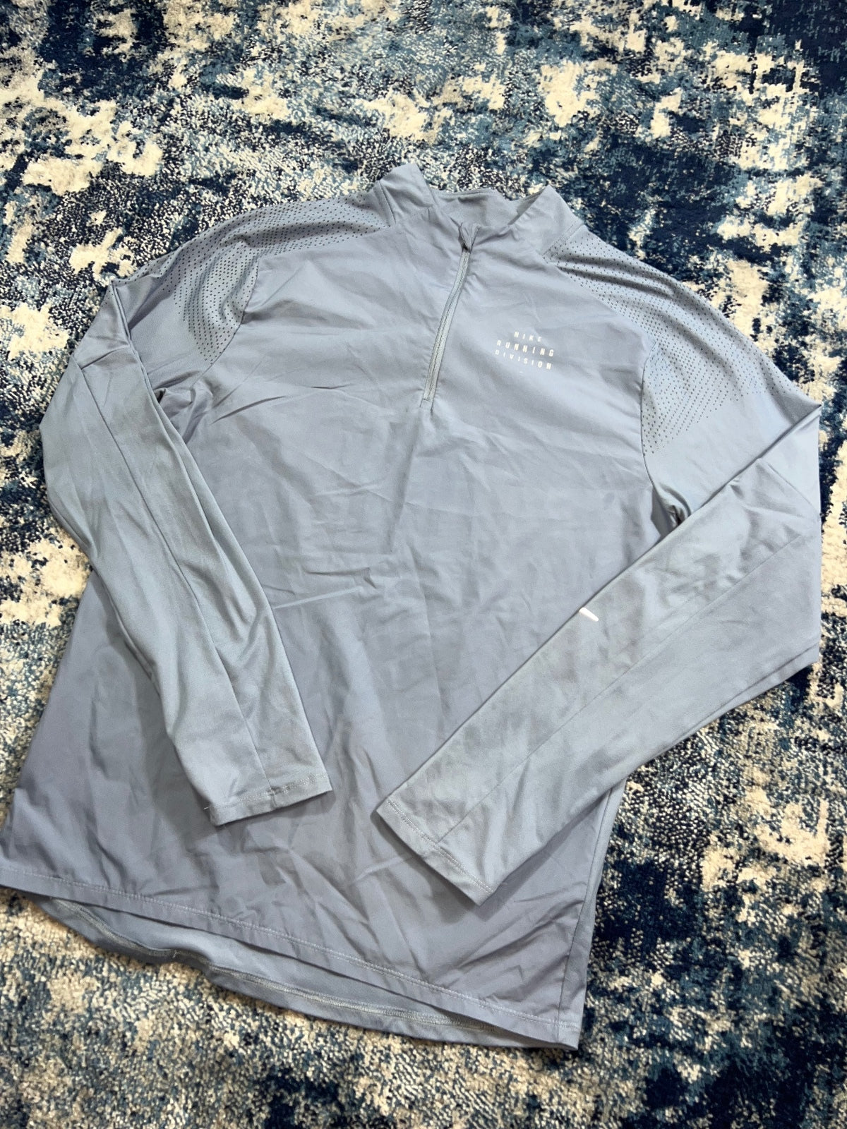Nike Running Division Element 1/4 Zip – LightBlue, Men's Small in LightBlue, men's Small – detail view