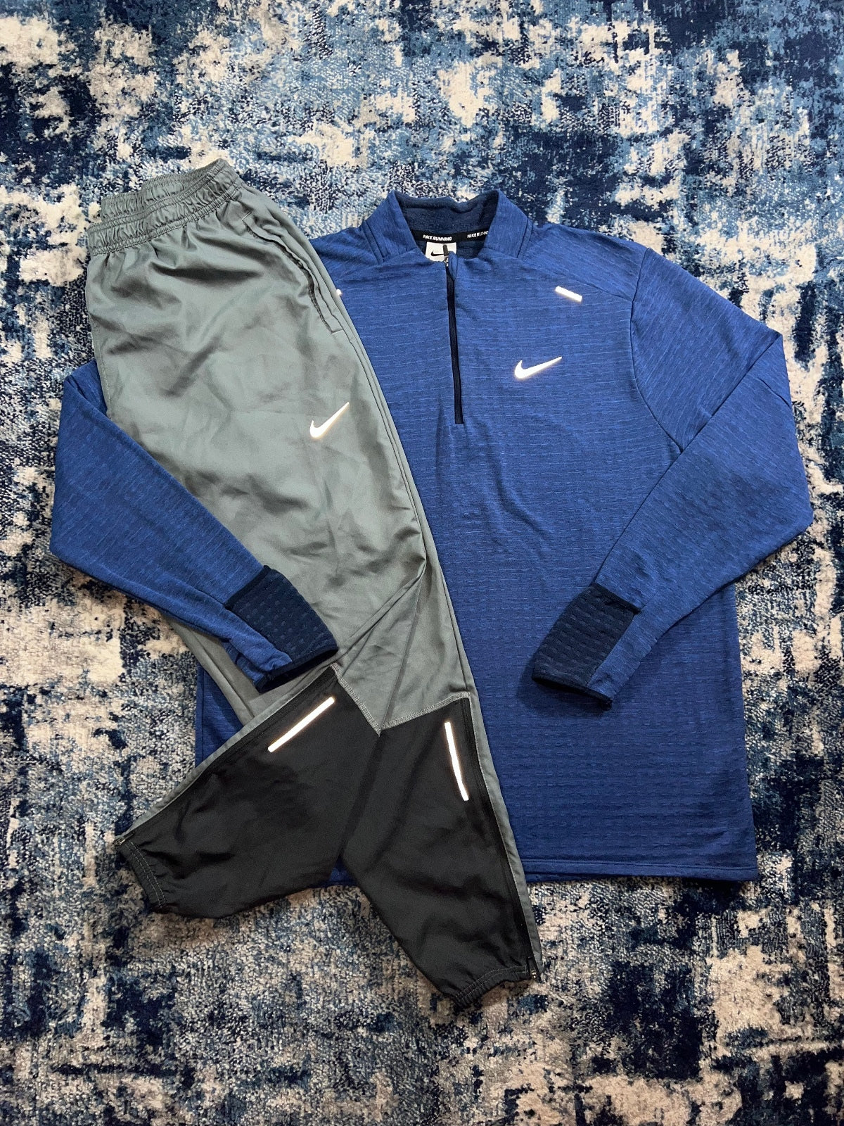 Nike Running Element Therma-FIT 1/4-Zip / Challenger Dri-FIT Bottoms Tracksuit
