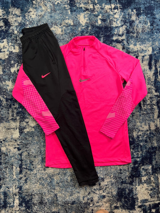 Nike Strike Academy Dri-FIT men's tracksuit set in hot pink and black, size Medium – view 1
