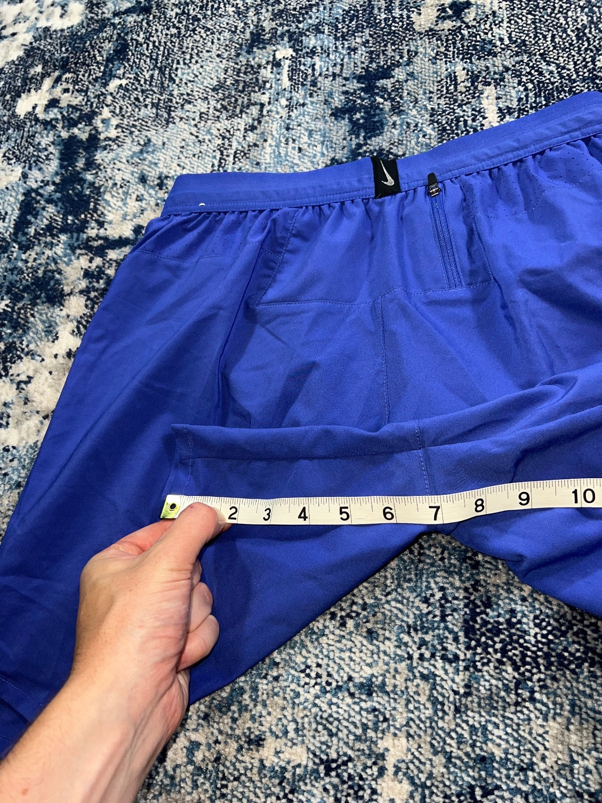 Nike Running Flex Stride Shorts – Navy, Men's Medium in Navy, men's Medium – detail view