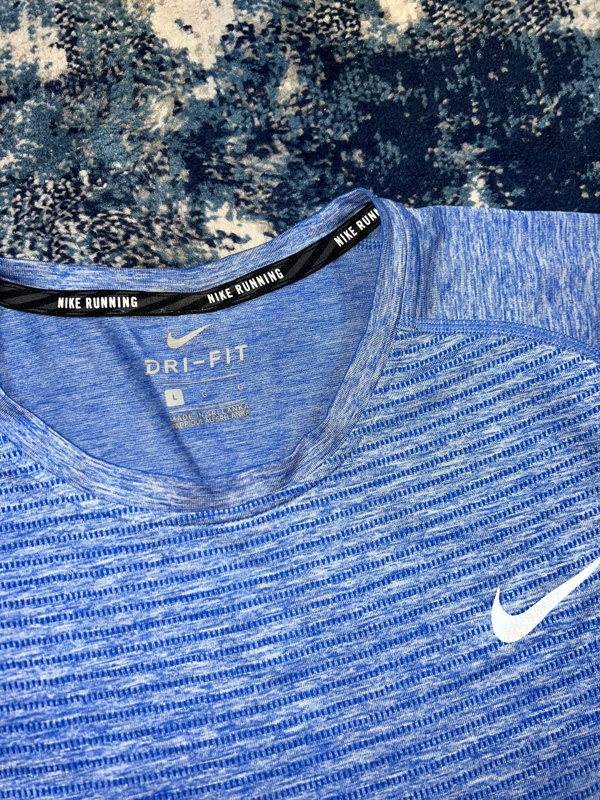 Nike Tech Knit Ultra T Shirt – LightBlue, Men's Large in LightBlue, men's Large – detail view
