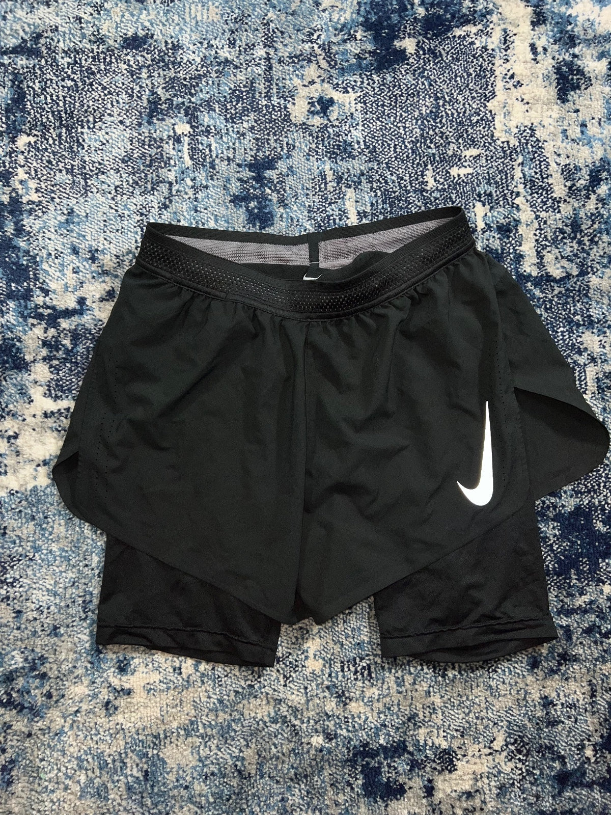Nike Aeroswift 2 in 1 Running Racing Shorts – Black, Men's Small in Black, men's Small – front view