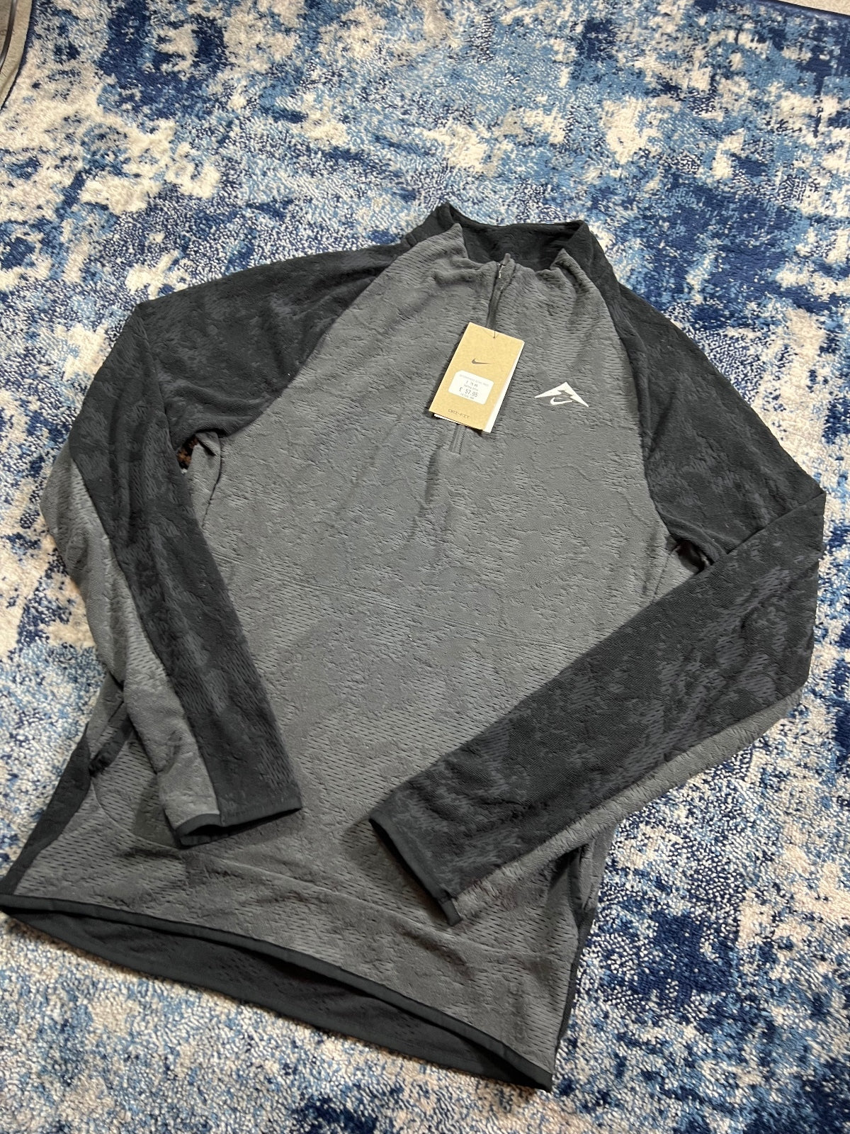 Nike Trail Dri Fit Running Fleece Top – Black, Men's Extra Small in Black, men's Extra Small – alternate view