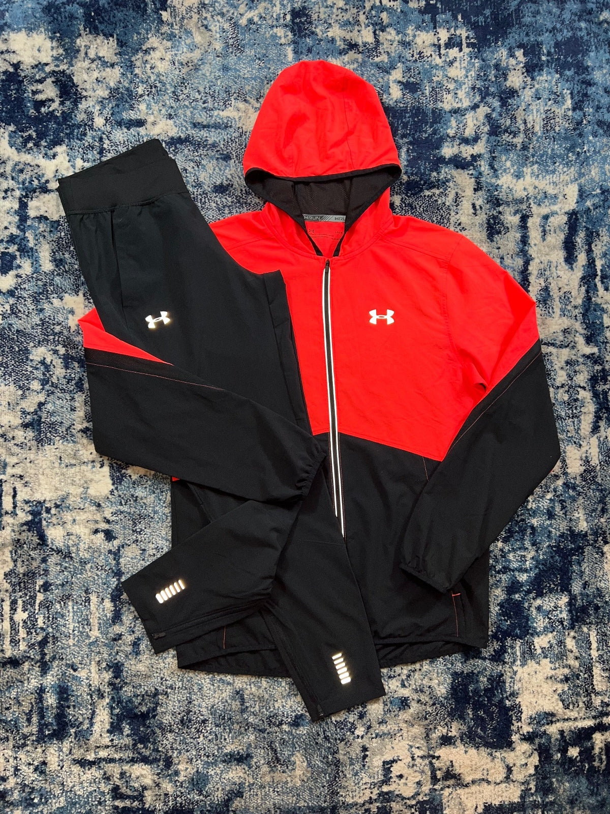 Under Armour XRun HeatGear Fitted Tracksuit – Black, Men's Medium in Black, men's Medium – front view