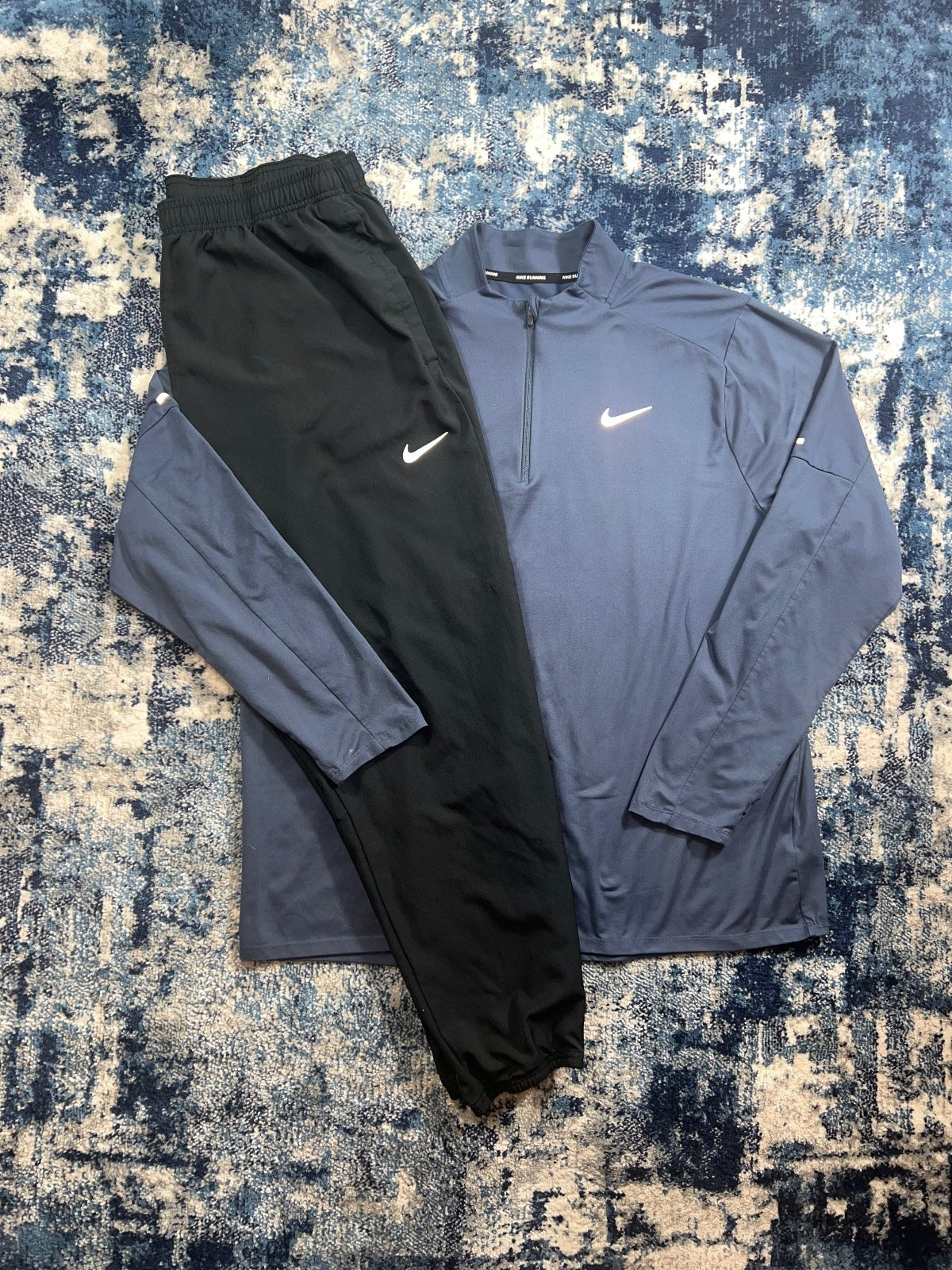 Nike Running Element 1/4-Zip / Repel Miler Challenger Bottoms Tracksuit Set