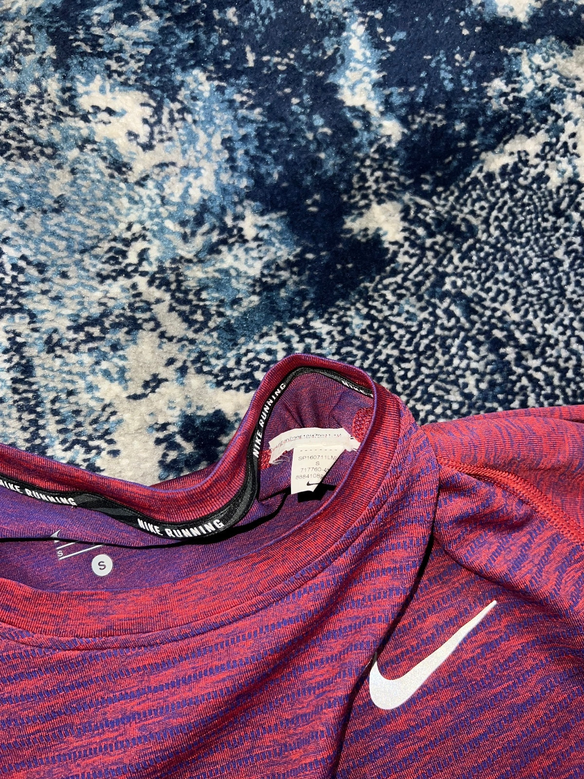 Nike Tech Knit Ultra Long Sleeved T Shirt – Red, Men's Small in Red, men's Small – detail view