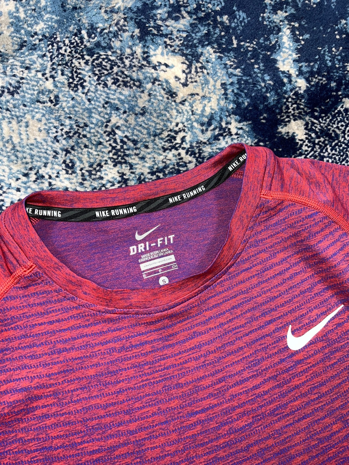 Nike Tech Knit Ultra Long Sleeved T Shirt – Red, Men's Small in Red, men's Small – detail view