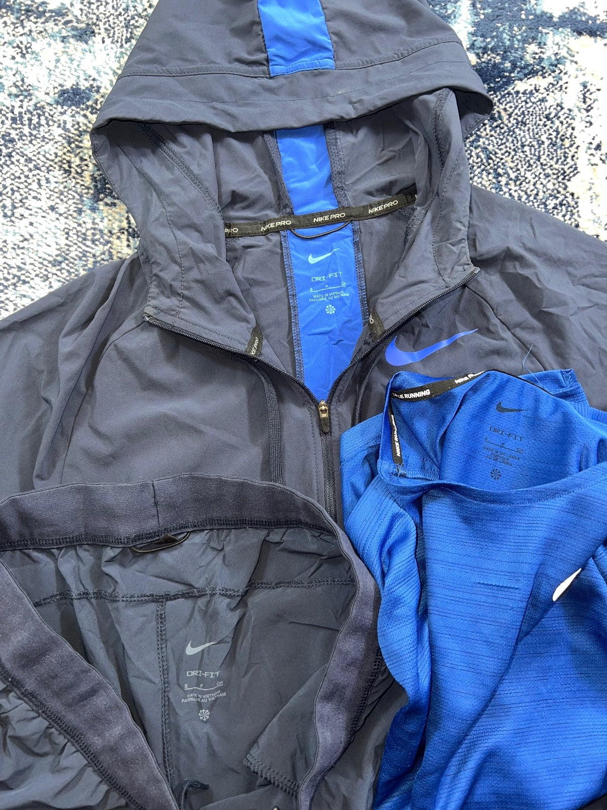 Nike Pro Vent Max Miler three-piece men's blue running set, size Small – view 5