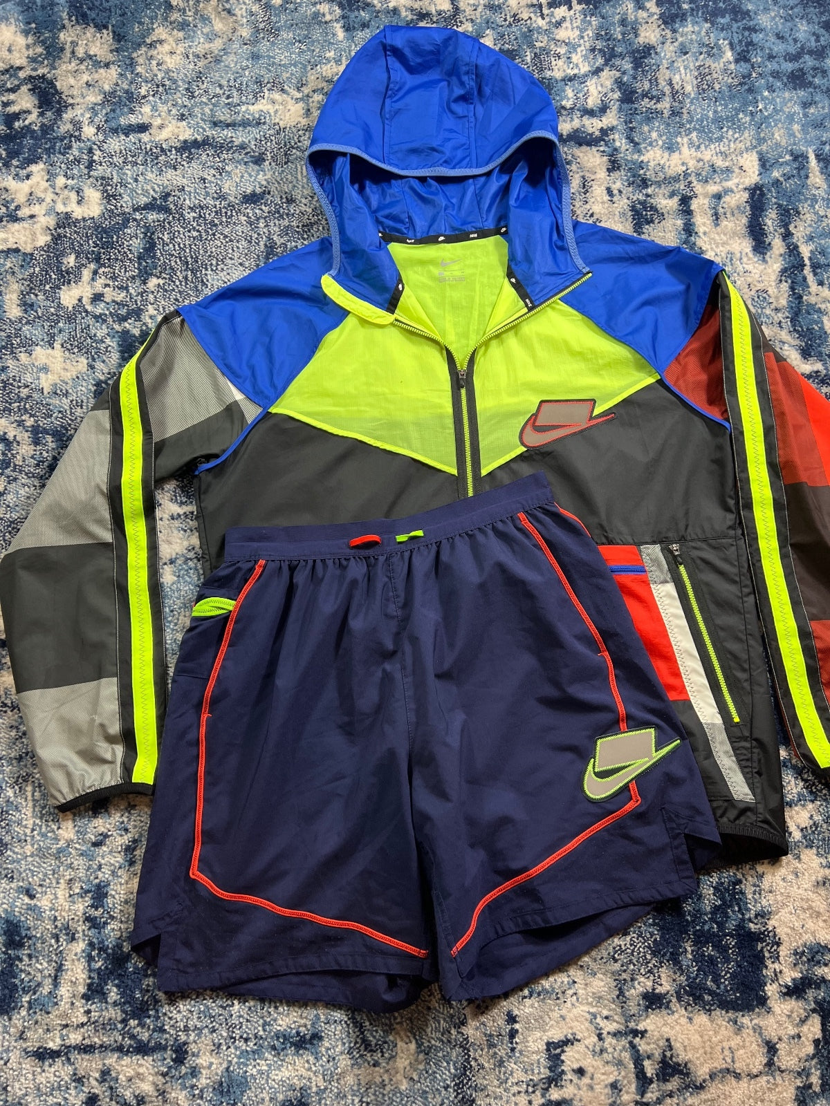 Nike Wildrun Meekz Windrunner Jacket / Flex Stride Shorts Tracksuit Set – Multi, Men's Medium in Multi, men's Medium –…