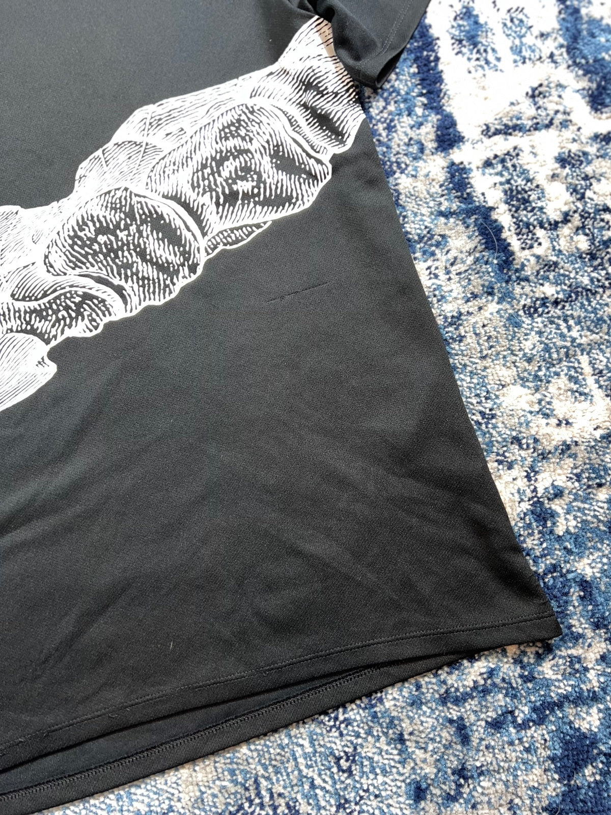 Nike Miler ‘Bone’ Running Division T Shirt – Black, Men's Medium in Black, men's Medium – detail view