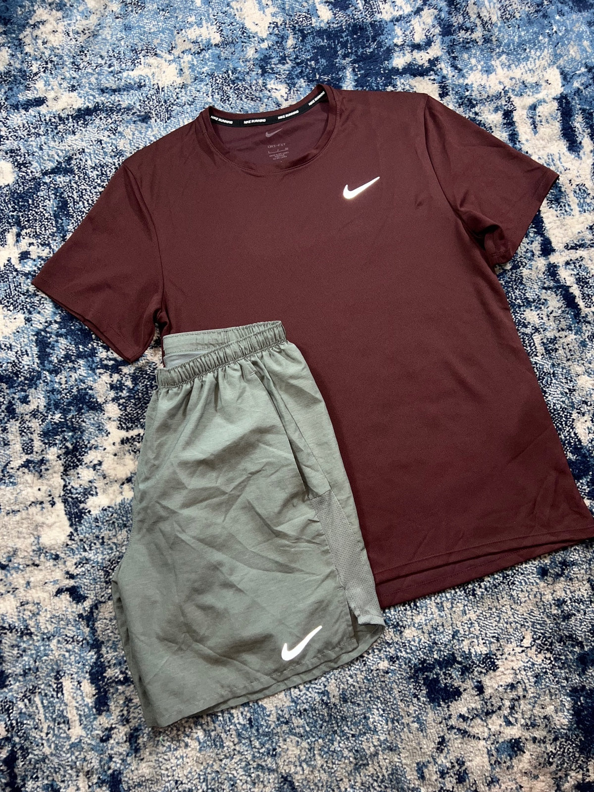 Nike Miler T-Shirt / Challenger Shorts Running Gym Set Small Men's - product image
